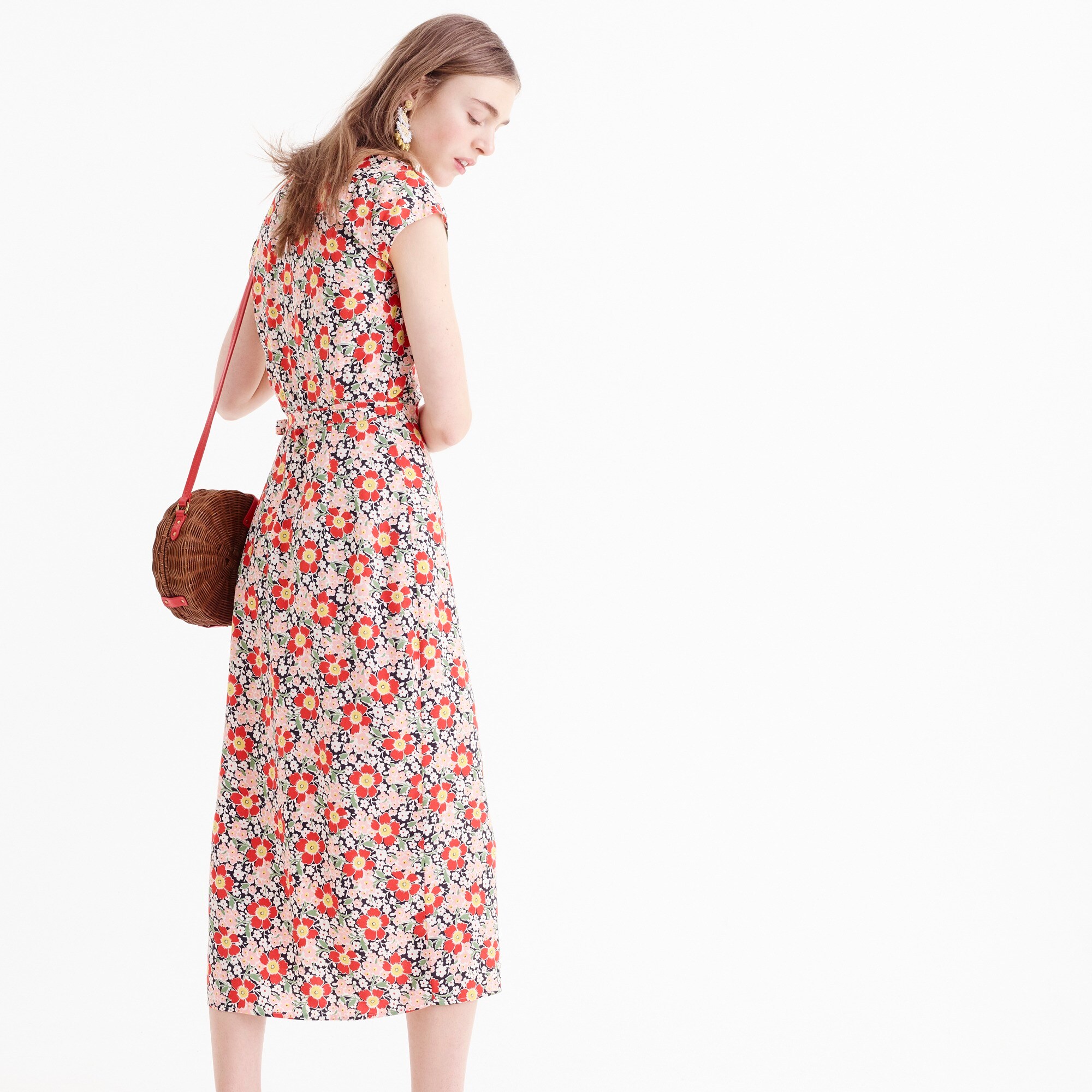 j crew floral wrap dress