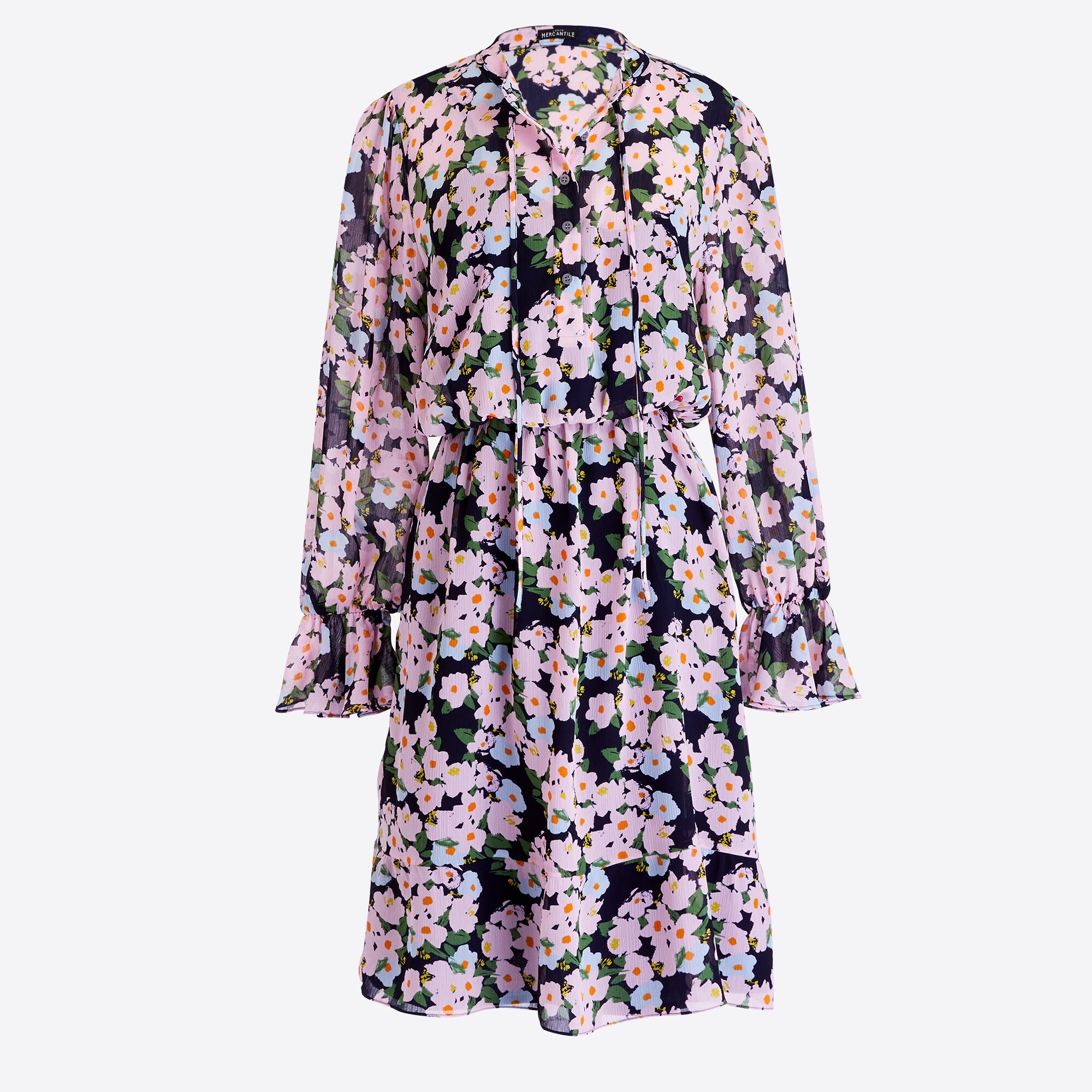 j.crew mercantile drapey tie-front dress for women