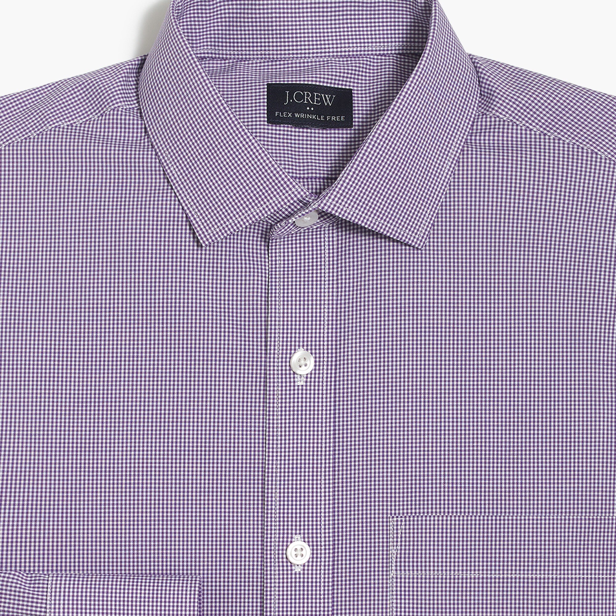 thompson slim-fit flex wrinkle-free shirt in mini gingham for men