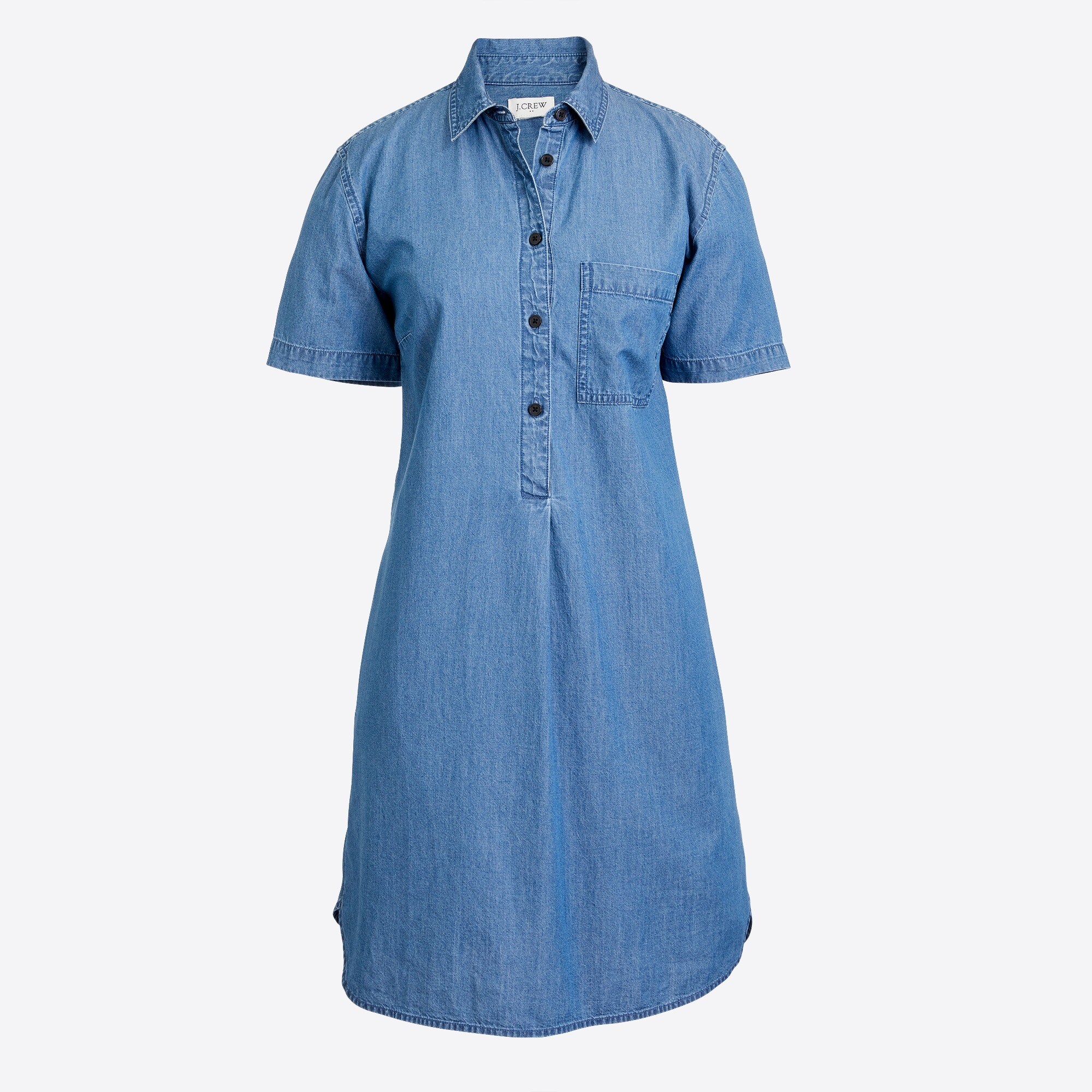 Chambray shirt-dress