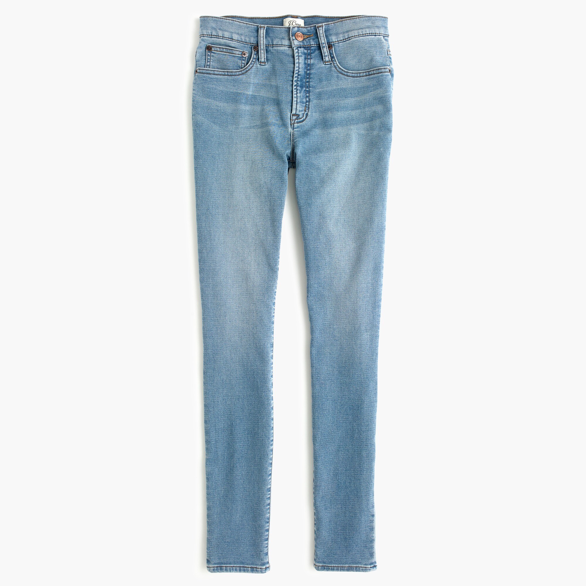 9" high-rise jeggings in light blue wash