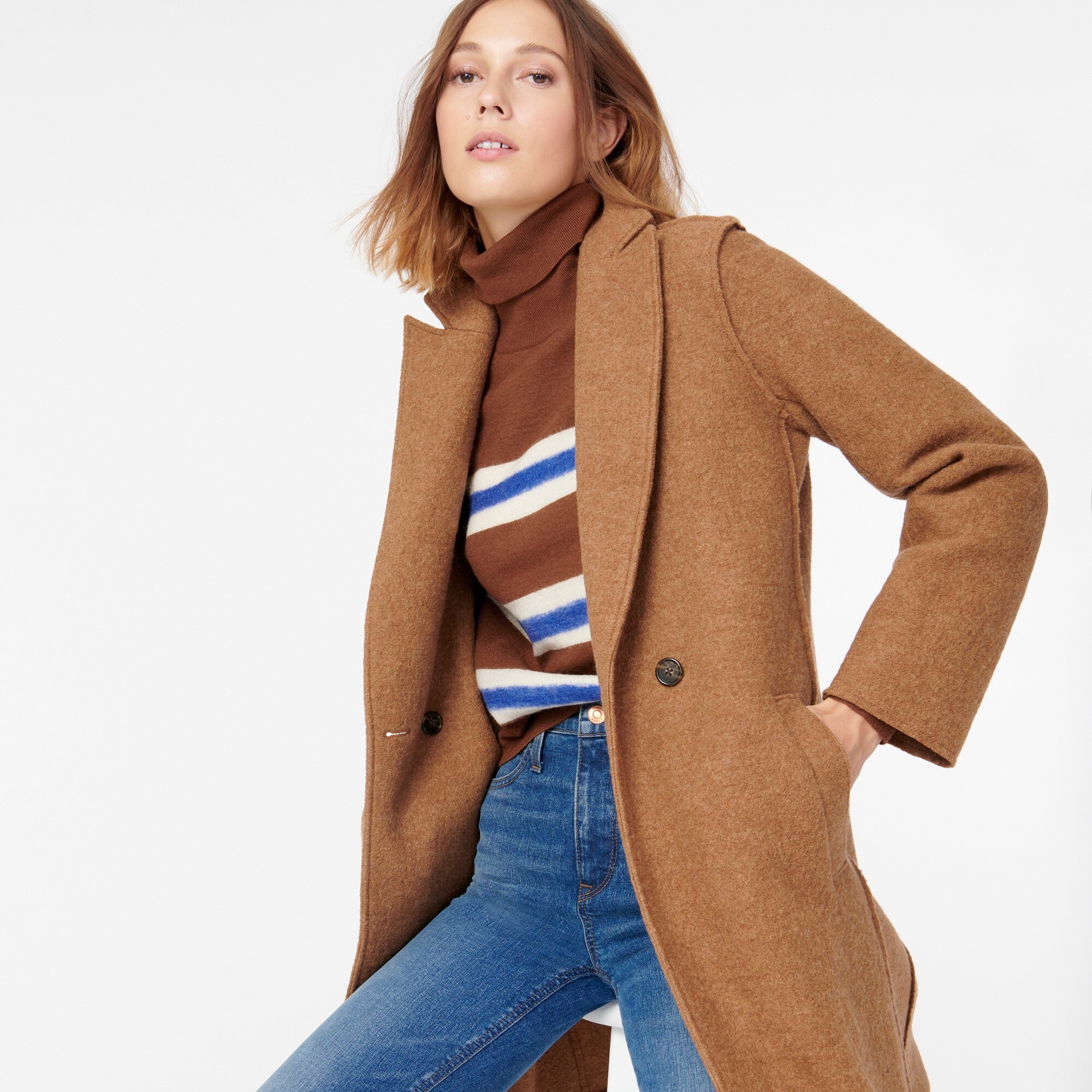j crew daphne coat boiled wool