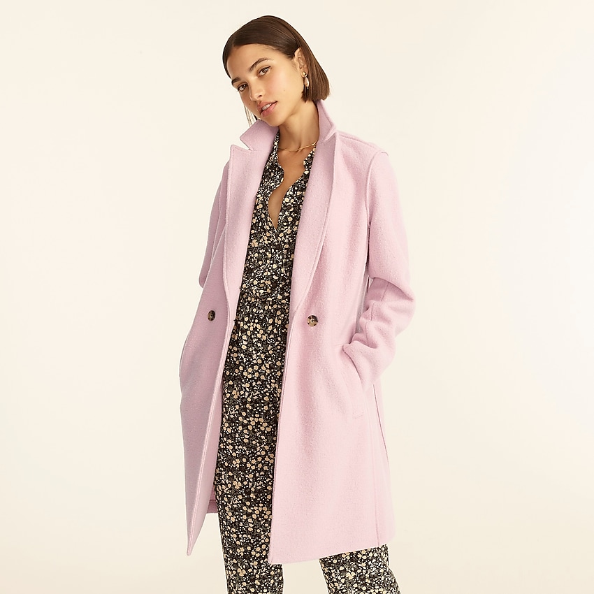 j.crew: daphne topcoat in italian boiled wool for women, right side, view zoomed