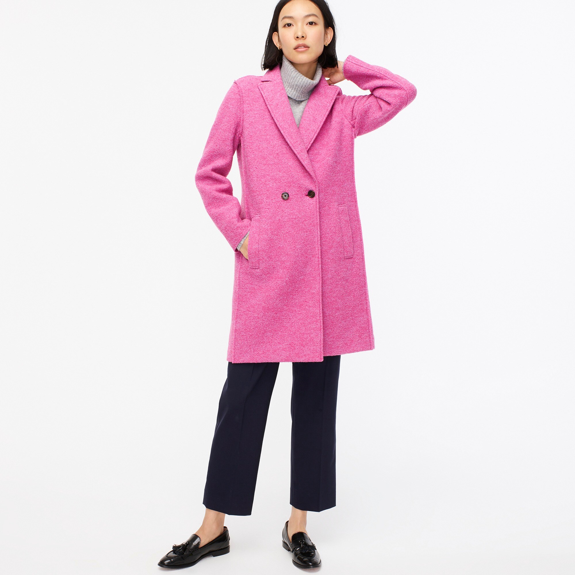 j crew daphne coat boiled wool