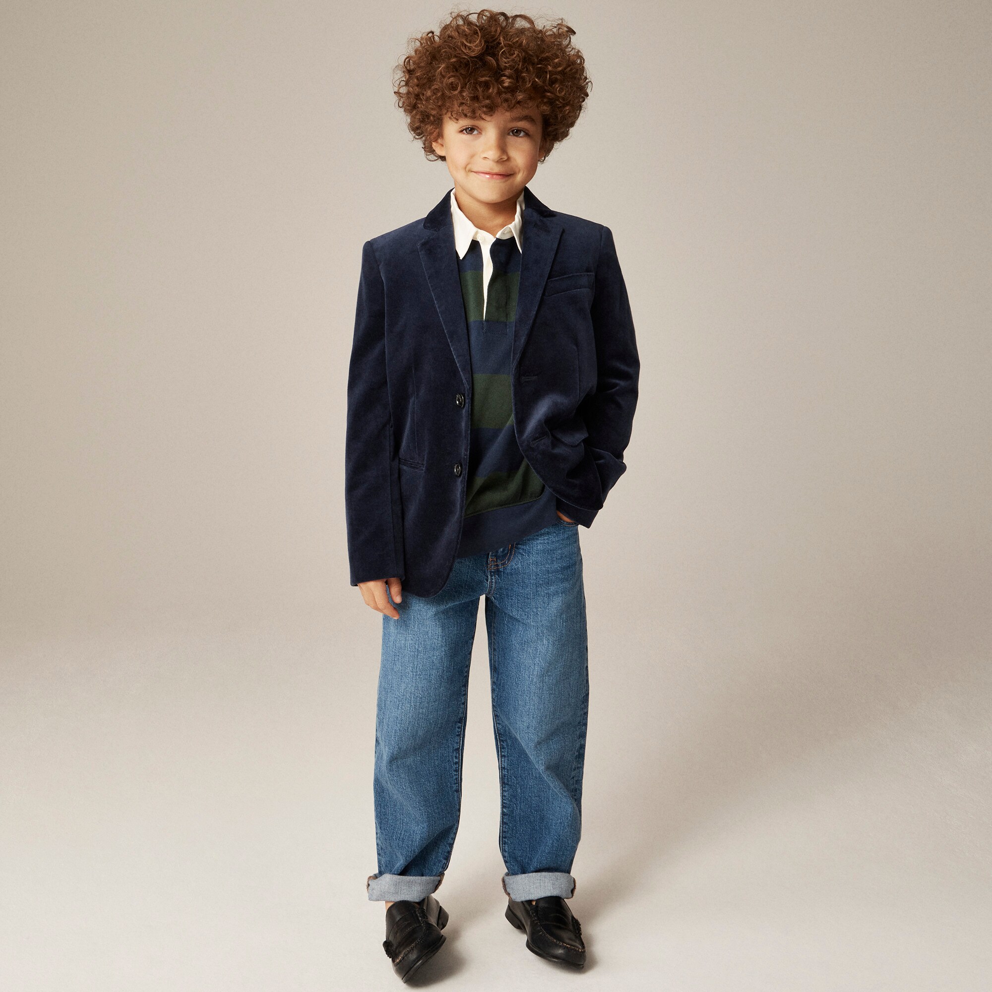Boys' Ludlow party blazer in velvet