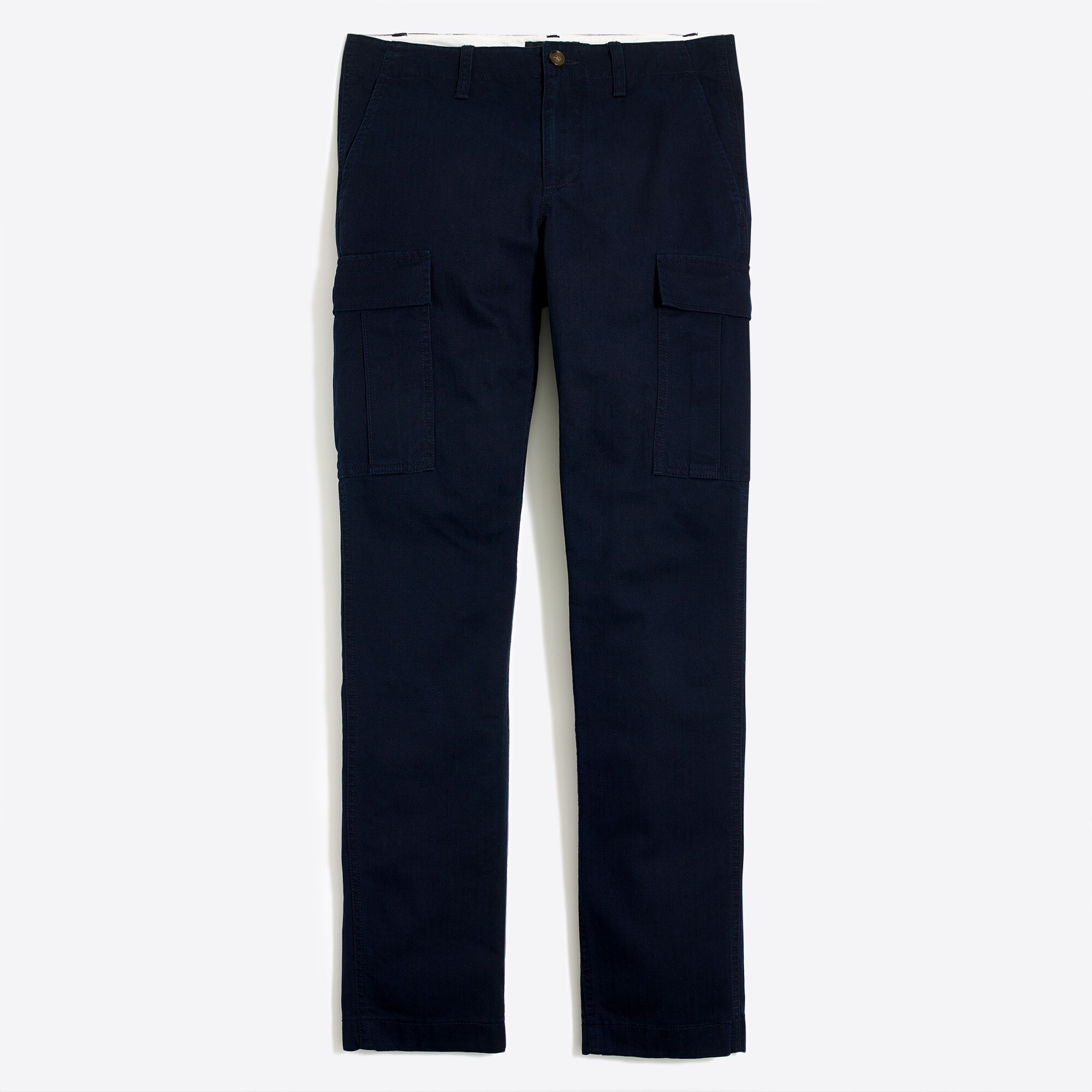 straight-fit cargo pant in herrigbone for men