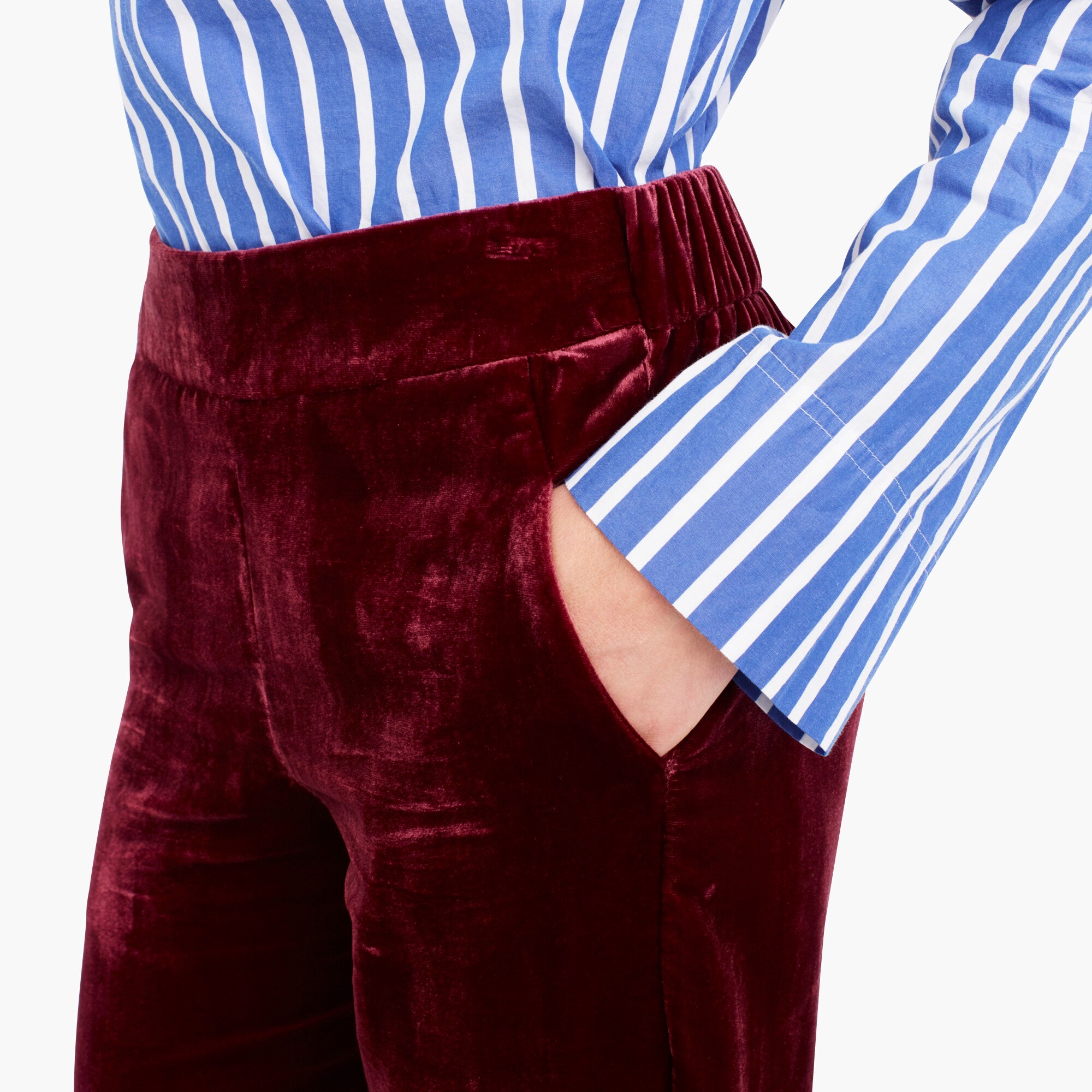 pull-on easy pant in velvet : women relaxed