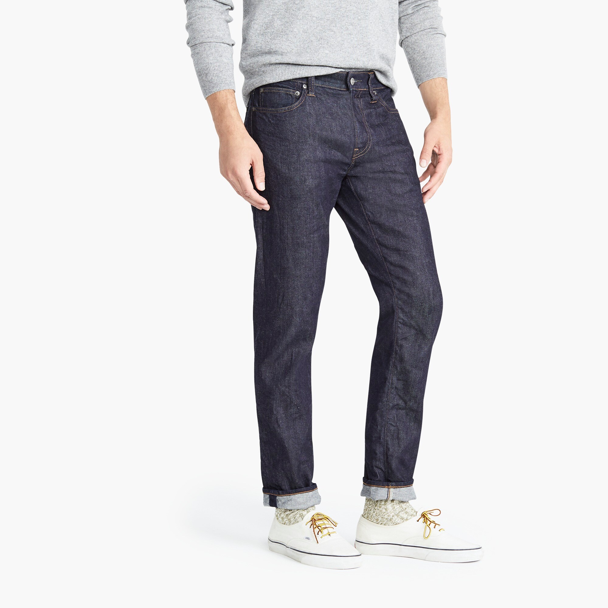 484 Slim-fit jean in stretch resin rinse Japanese denim