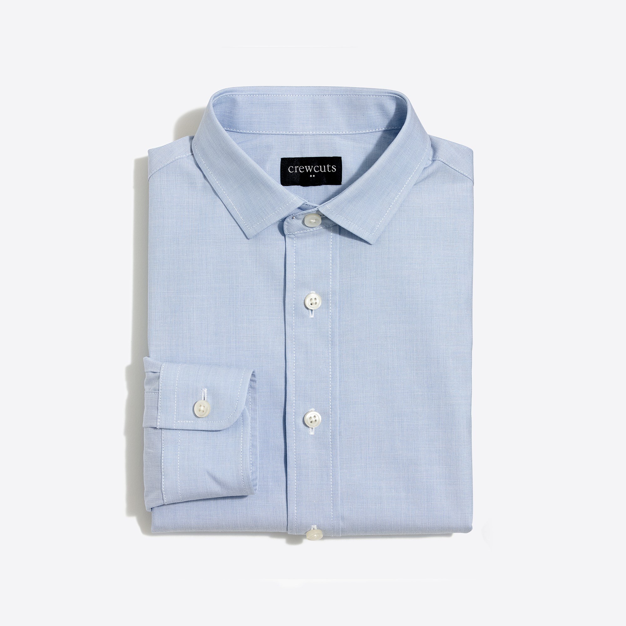Boys&apos; long-sleeve flex Thompson shirt in end-on-end