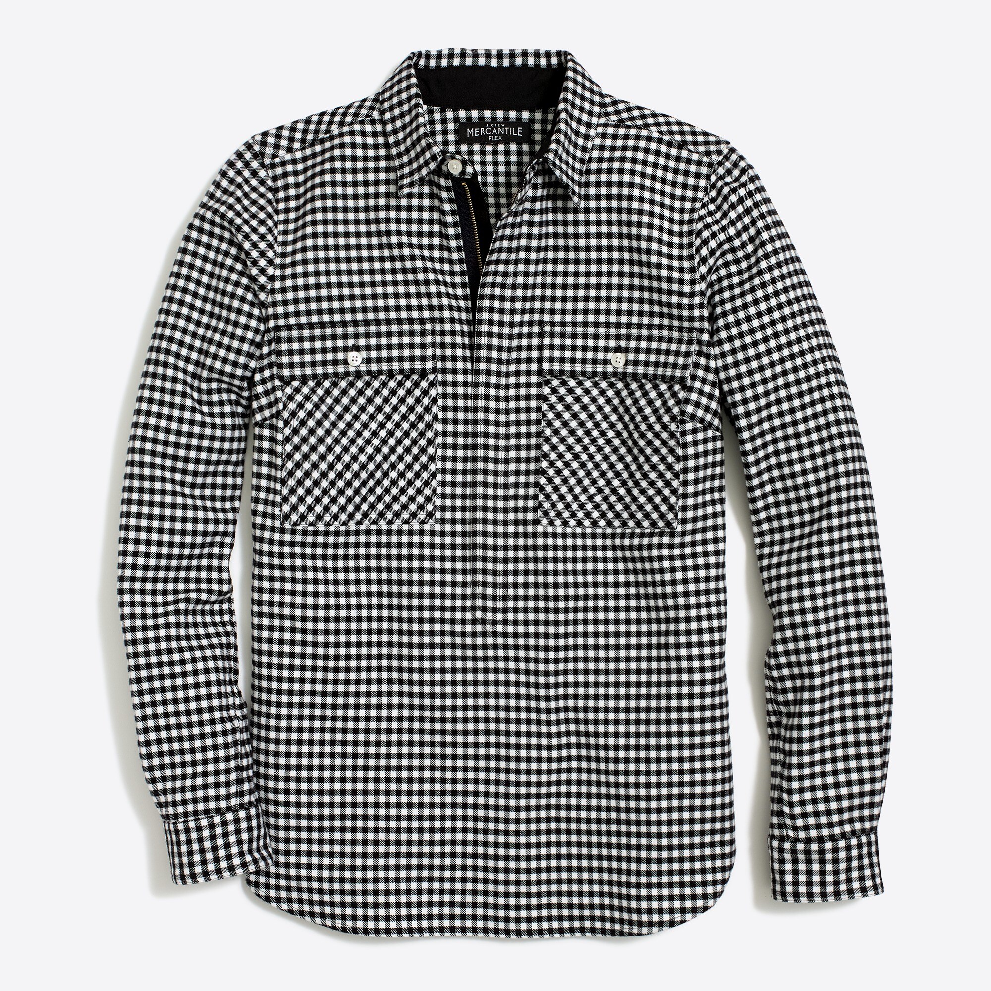 Gingham shirt-jacket