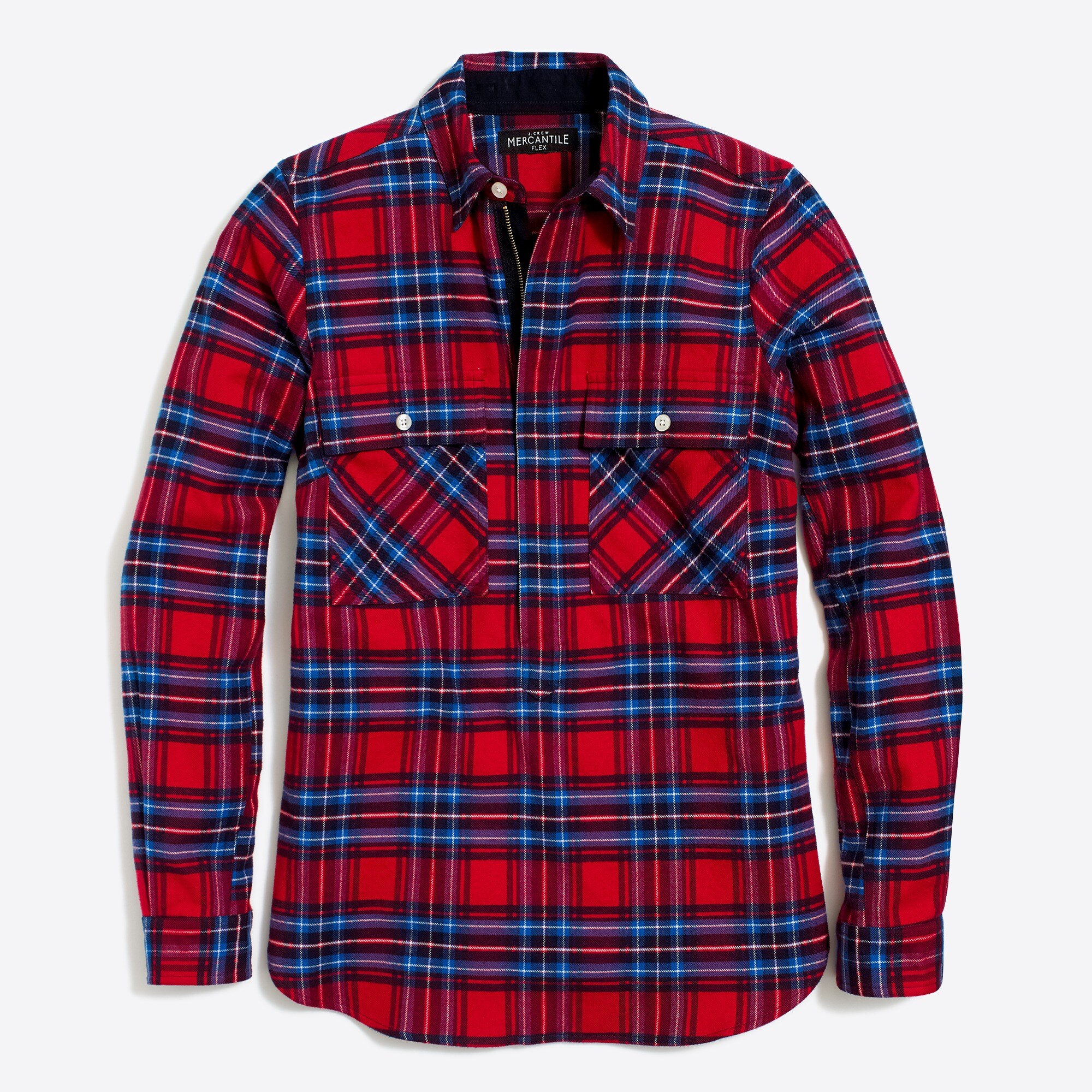 plaid shirt-jacket for women