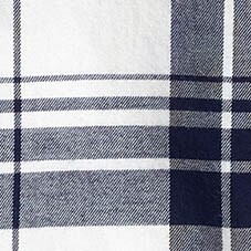 Flannel bell-sleeve top WHITE NAVY PLAID factory: flannel bell-sleeve top for women