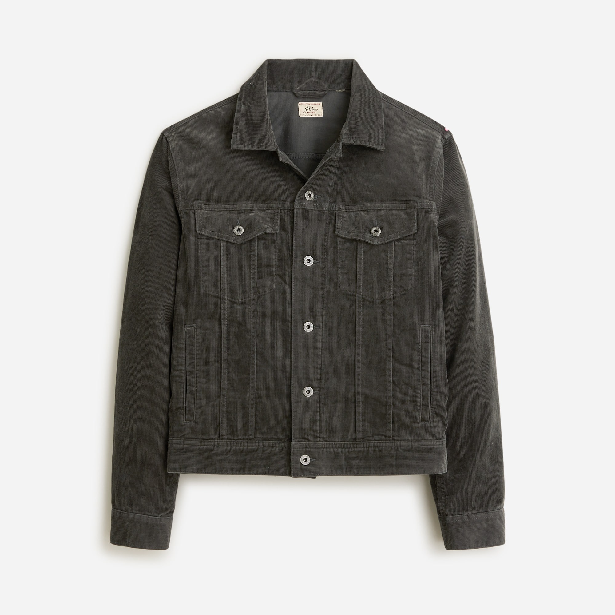 Trucker jacket in stretch corduroy