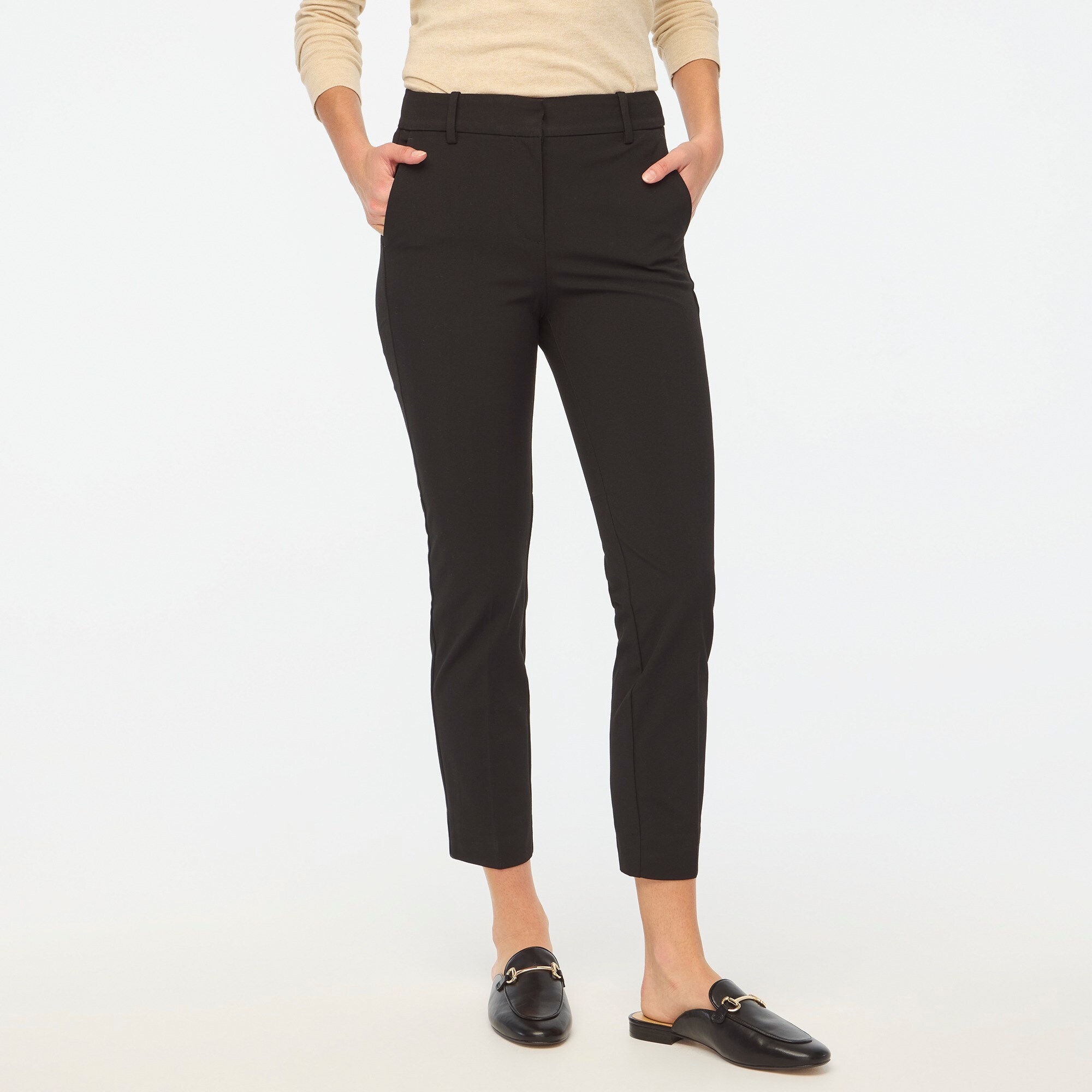 factory: slim cropped ruby pant in stretch twill for women