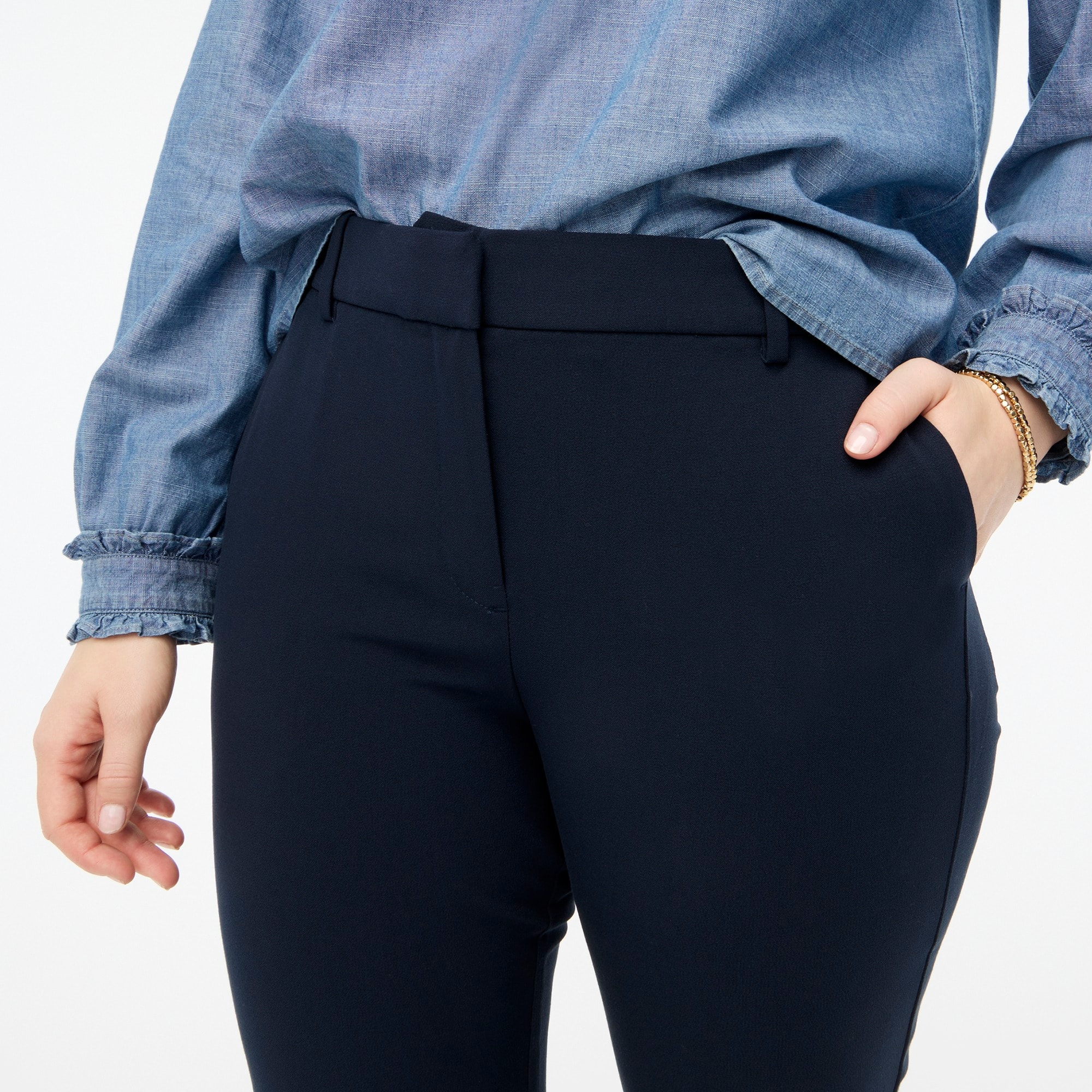 Slim cropped Ruby pant in stretch twill