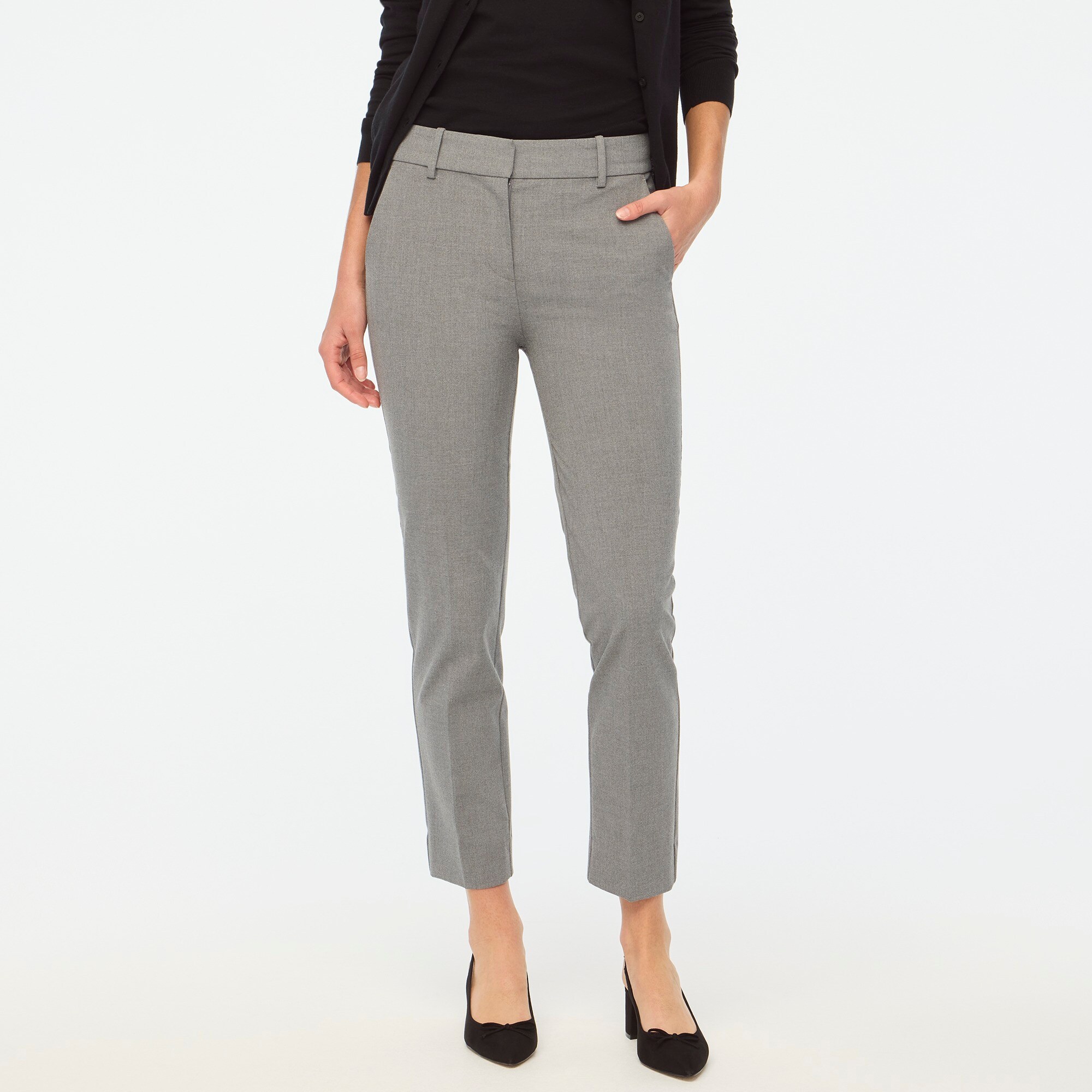 womens Slim cropped Ruby pant in stretch twill