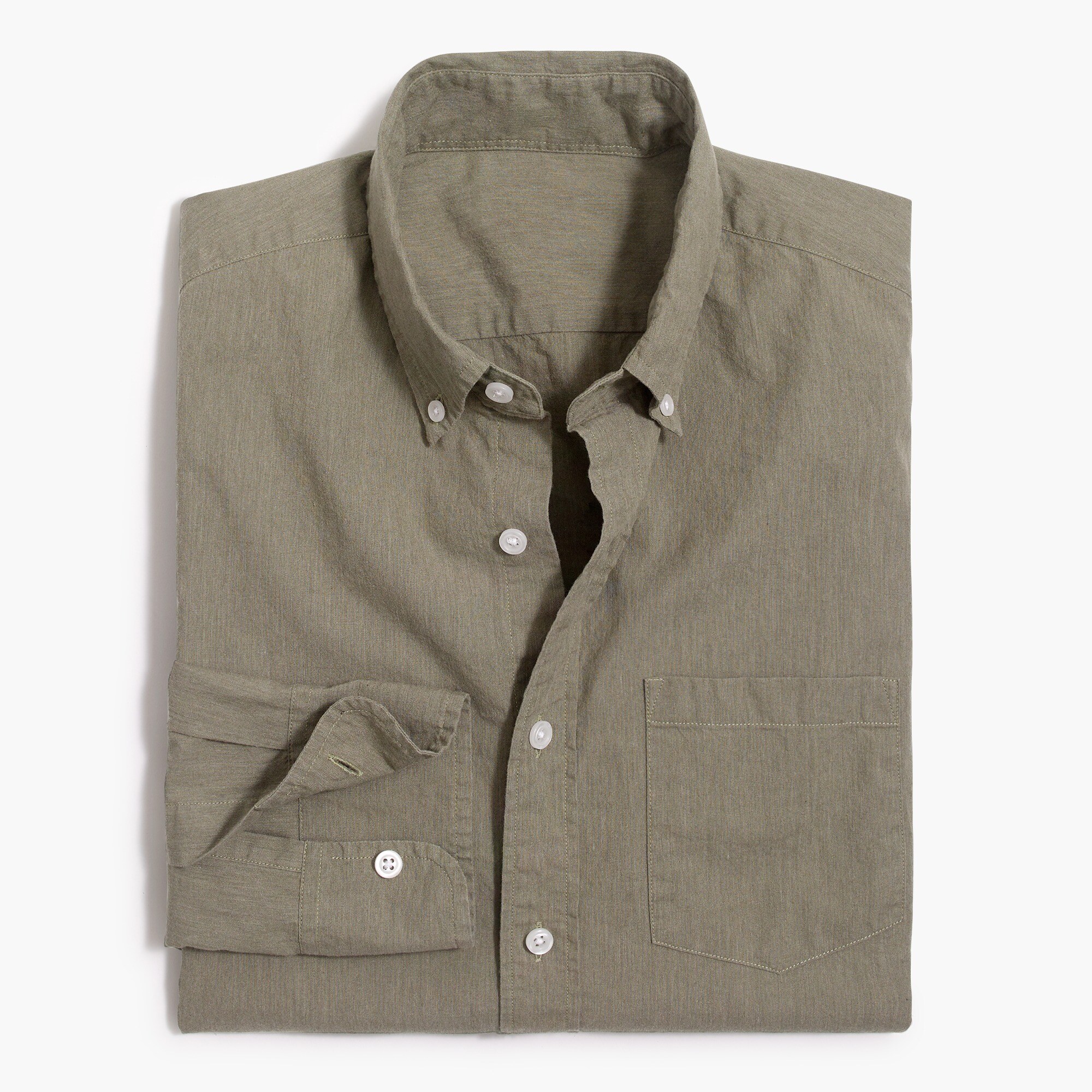 Solid heathered regular flex casual shirt