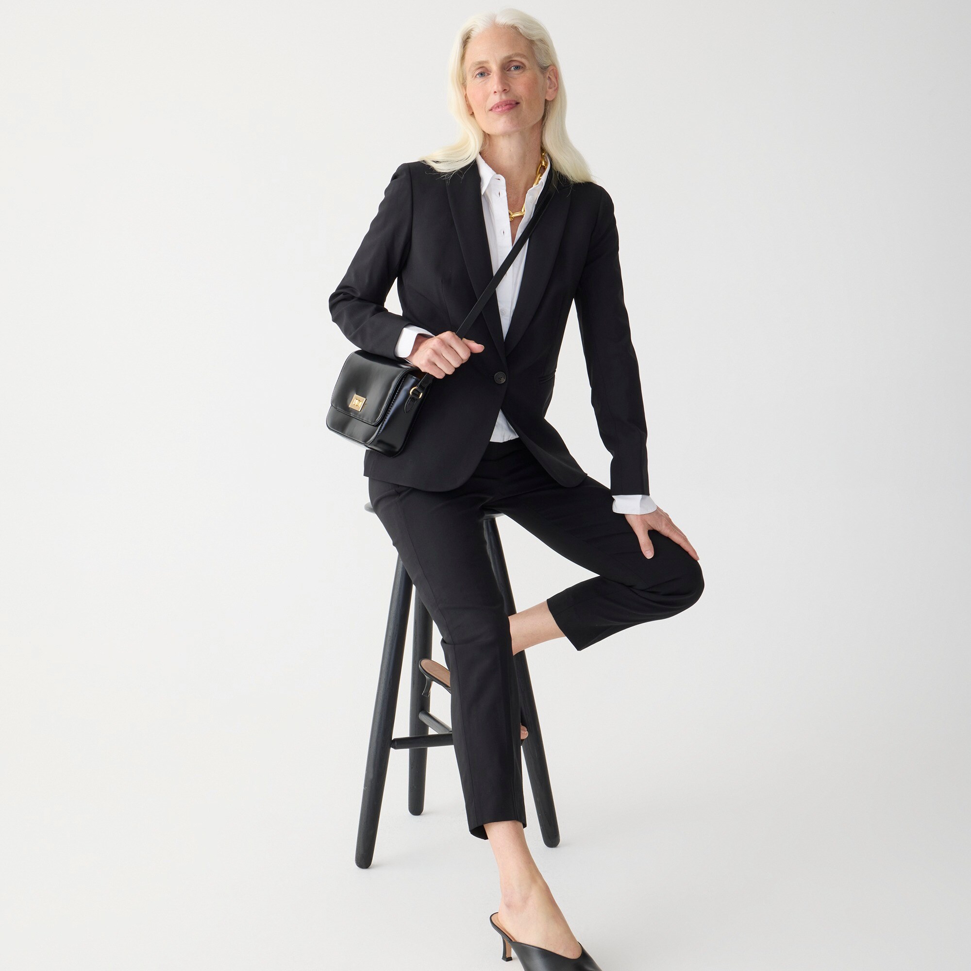 Petite Parke blazer in Italian stretch wool