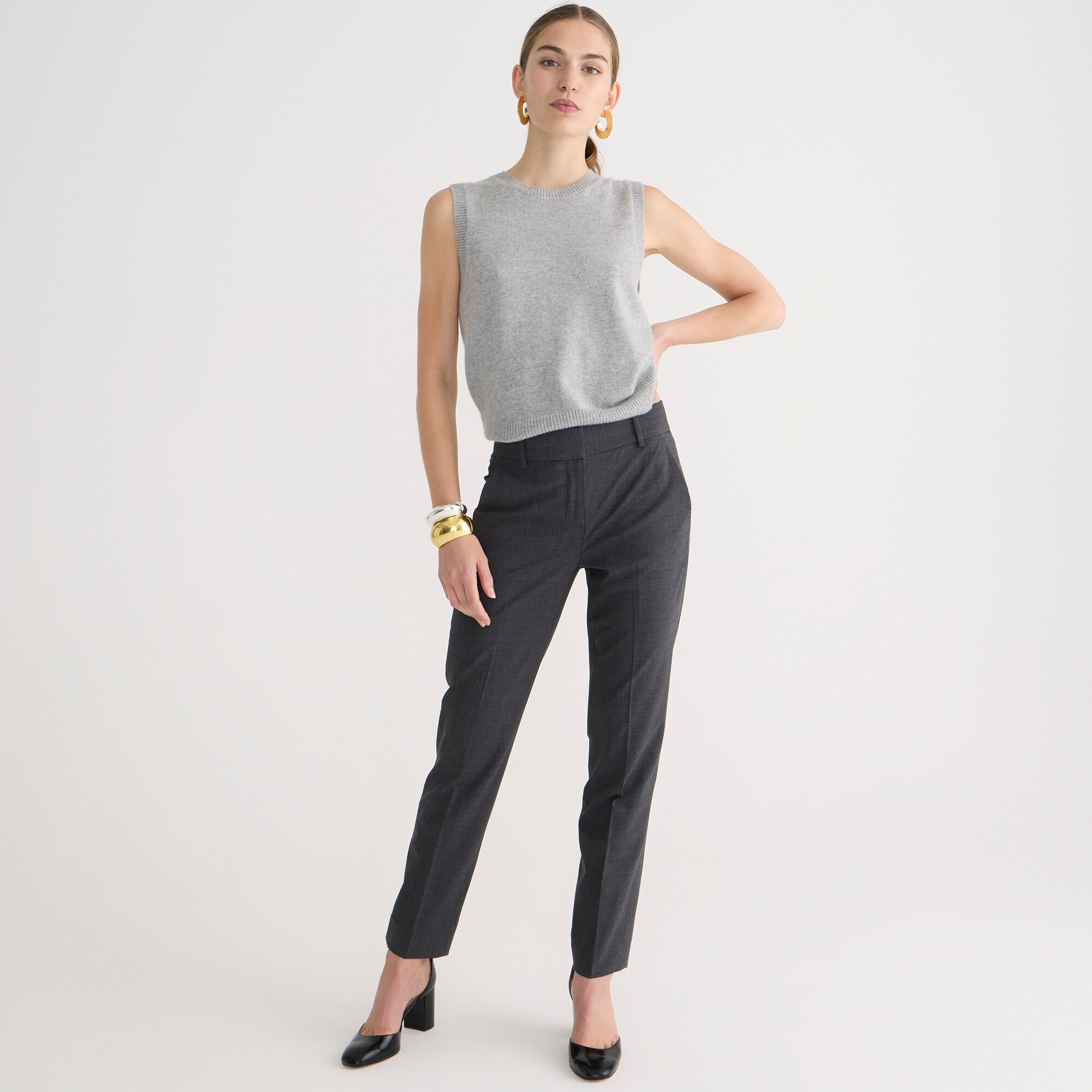 Cameron slim crop pant in Italian stretch wool blend