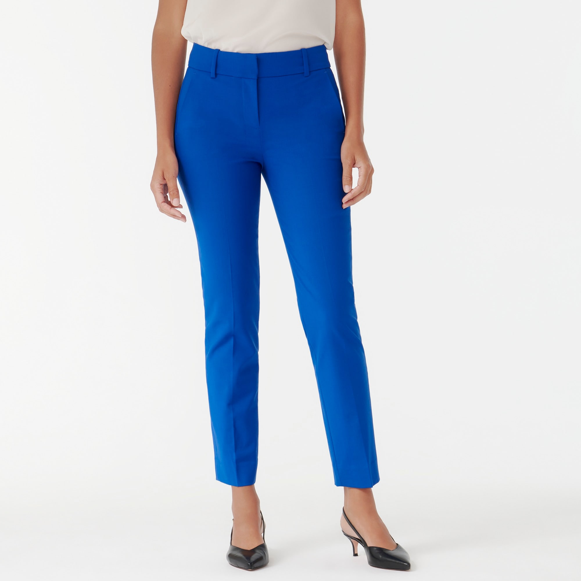 womens Tall Cameron slim crop pant in Italian stretch wool blend