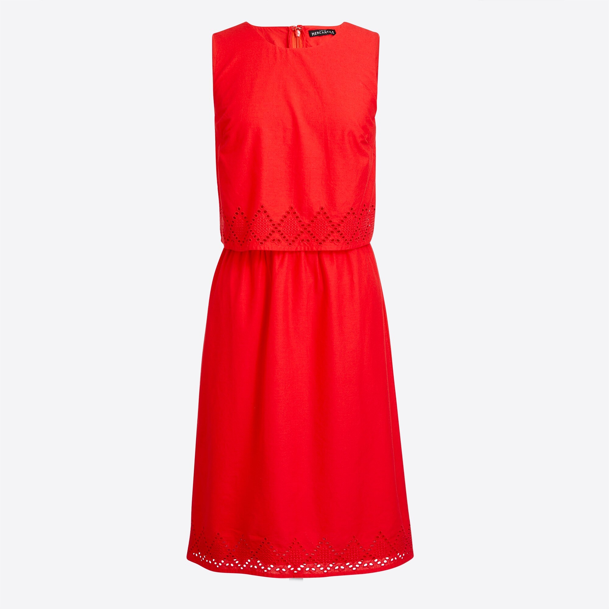 Two-tier eyelet dress