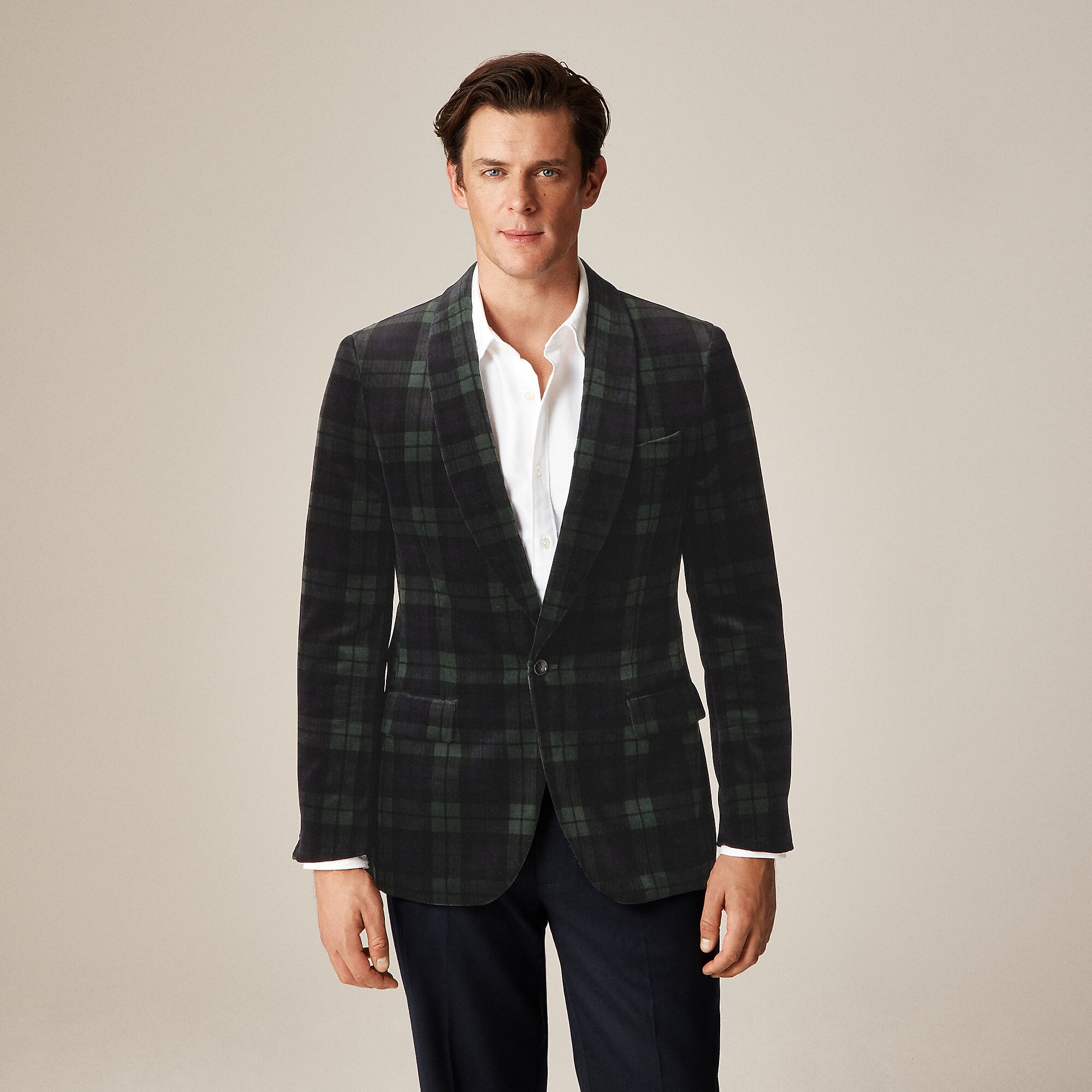 Shawl-collar dinner jacket in velvet