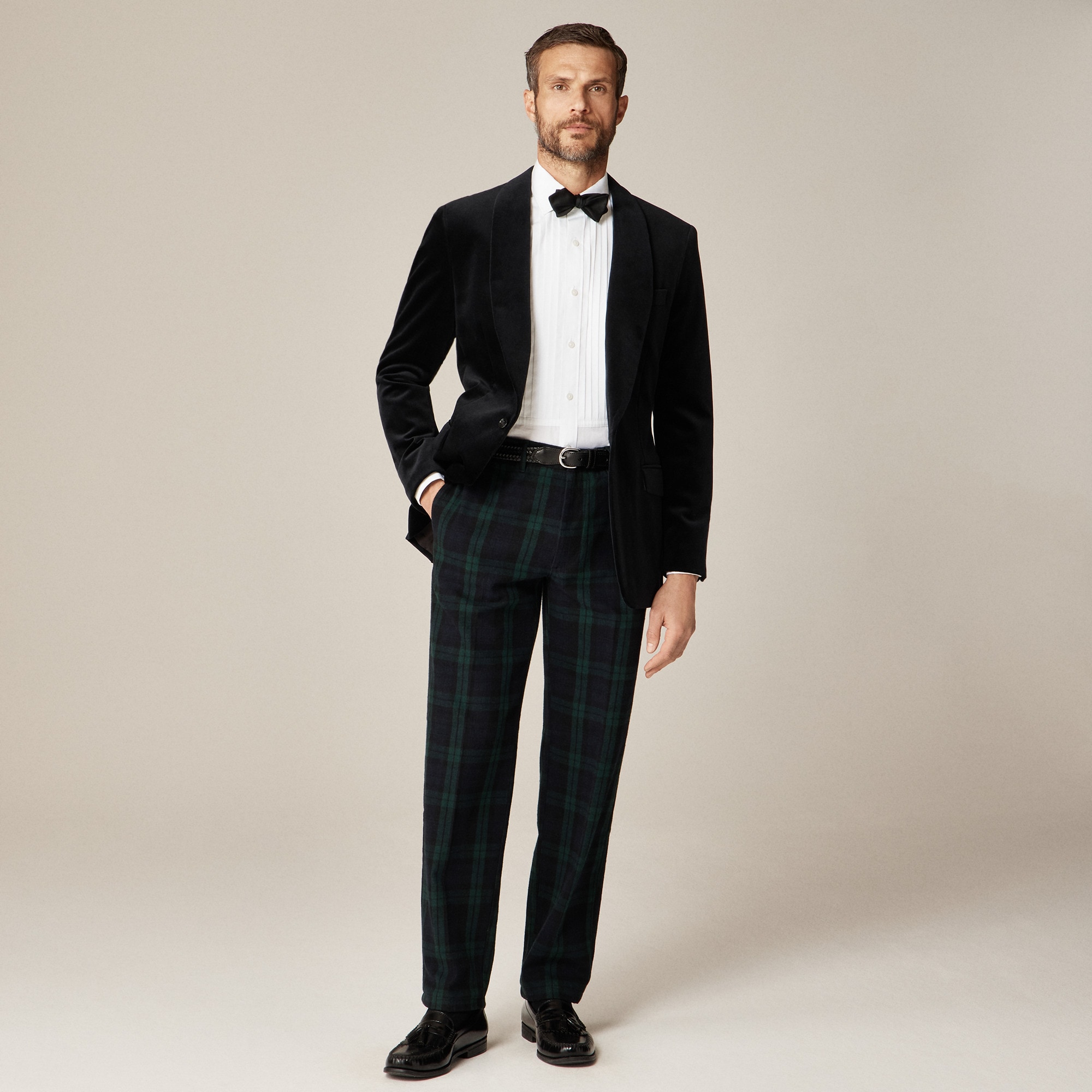 Shawl-collar dinner jacket in velvet