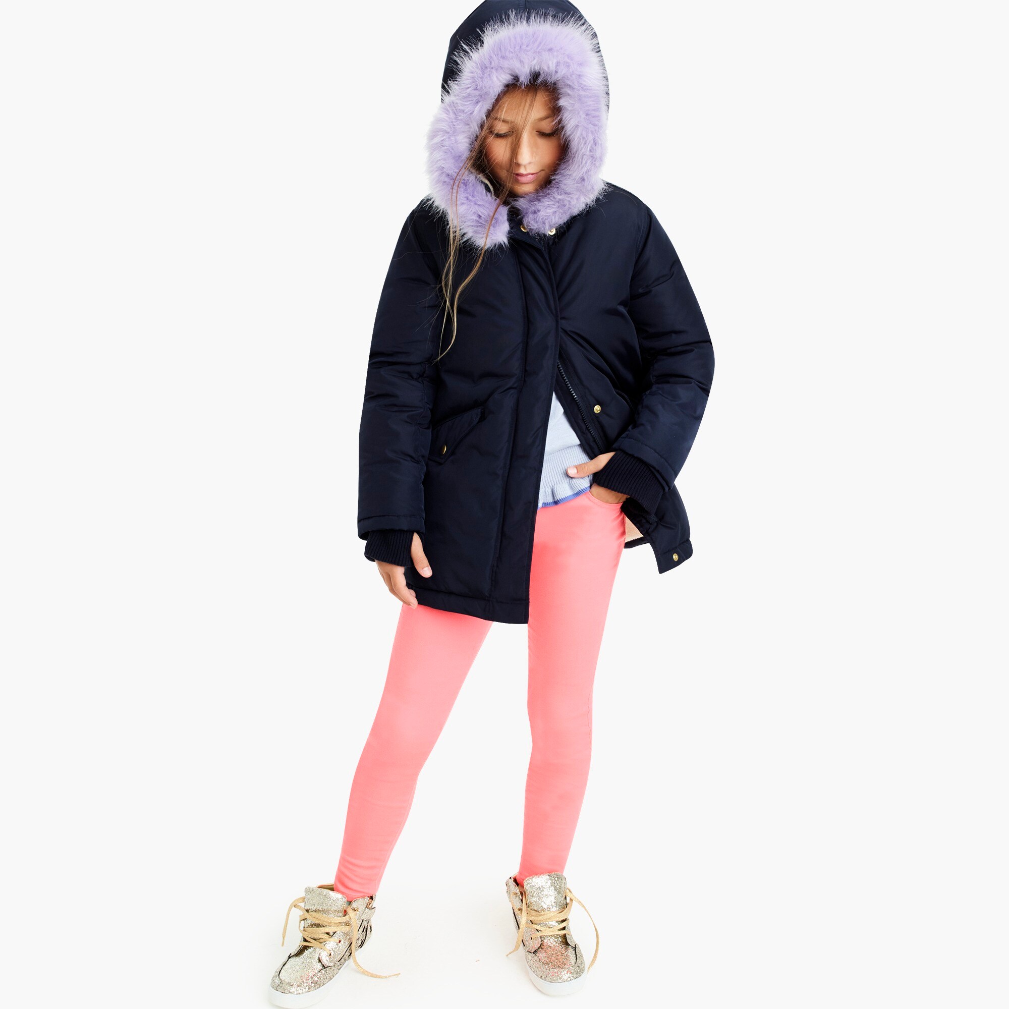 j crew girls coats