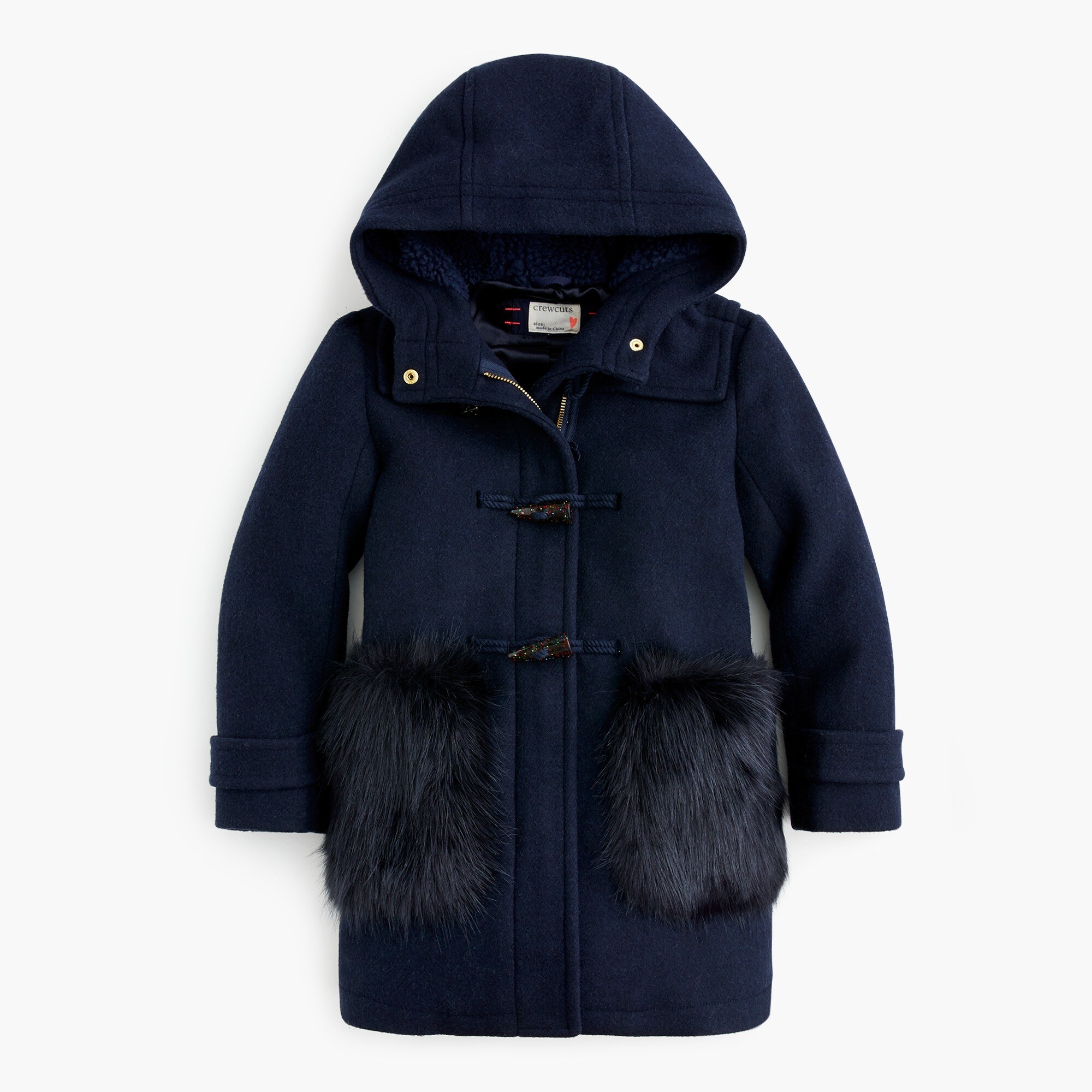 Girls' toggle coat
