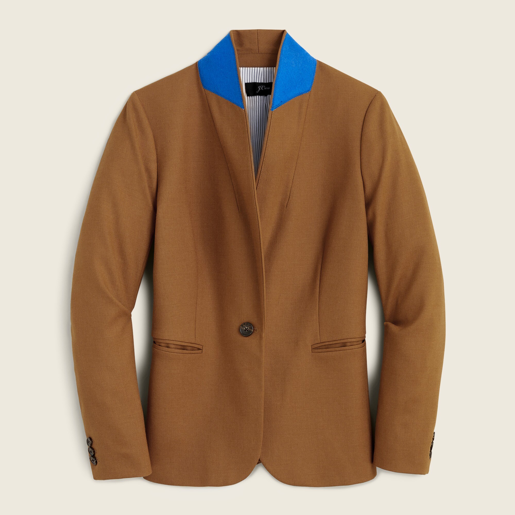 j.crew: parke blazer in wool flannel for women, right side, view zoomed