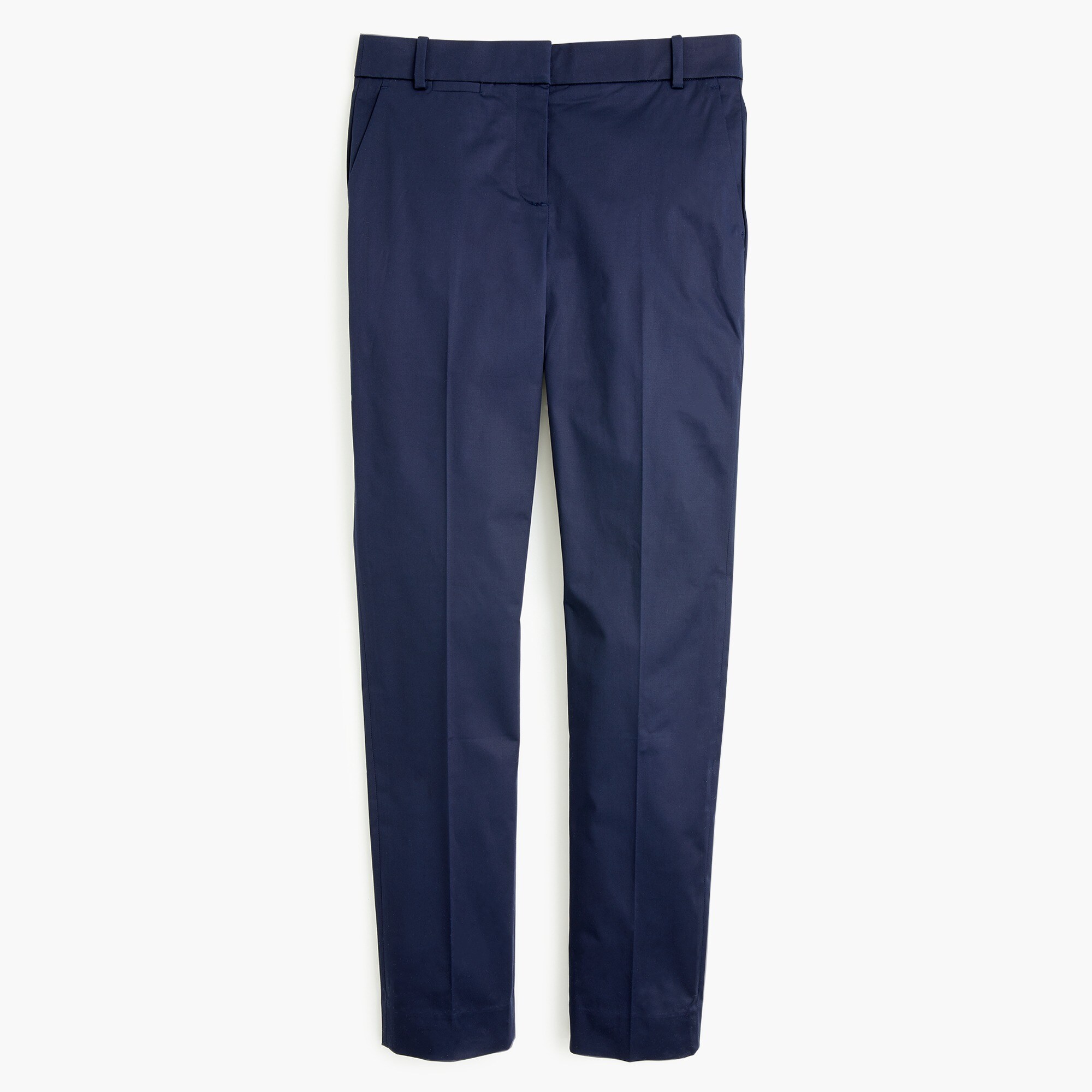 Full-length stretch sateen pant