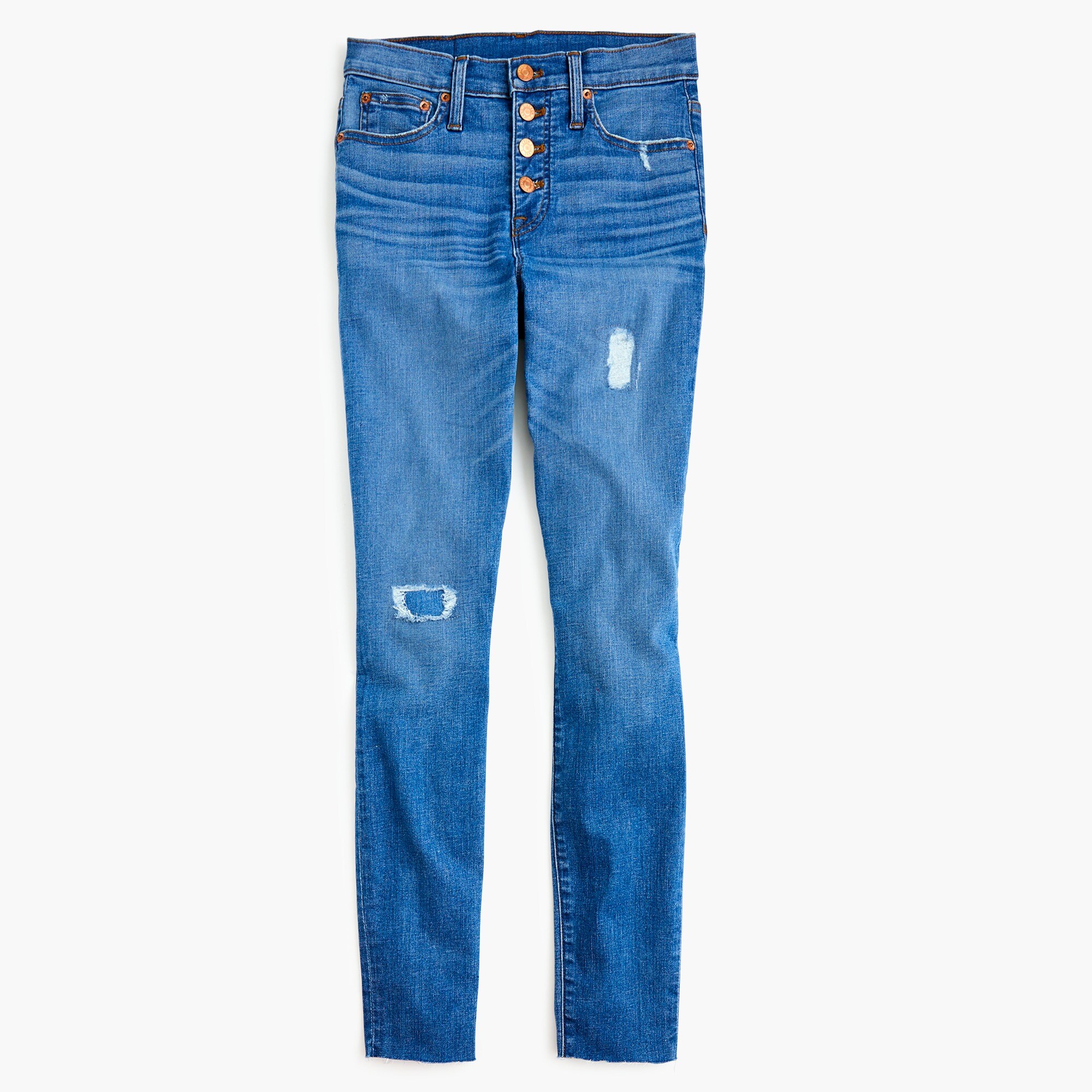 J.Crew: Tall 9 High-rise Toothpick Jean With Button Fly And Cut Hems