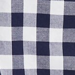 Boys' plaid washed shirt AUTHENTIC NAVY