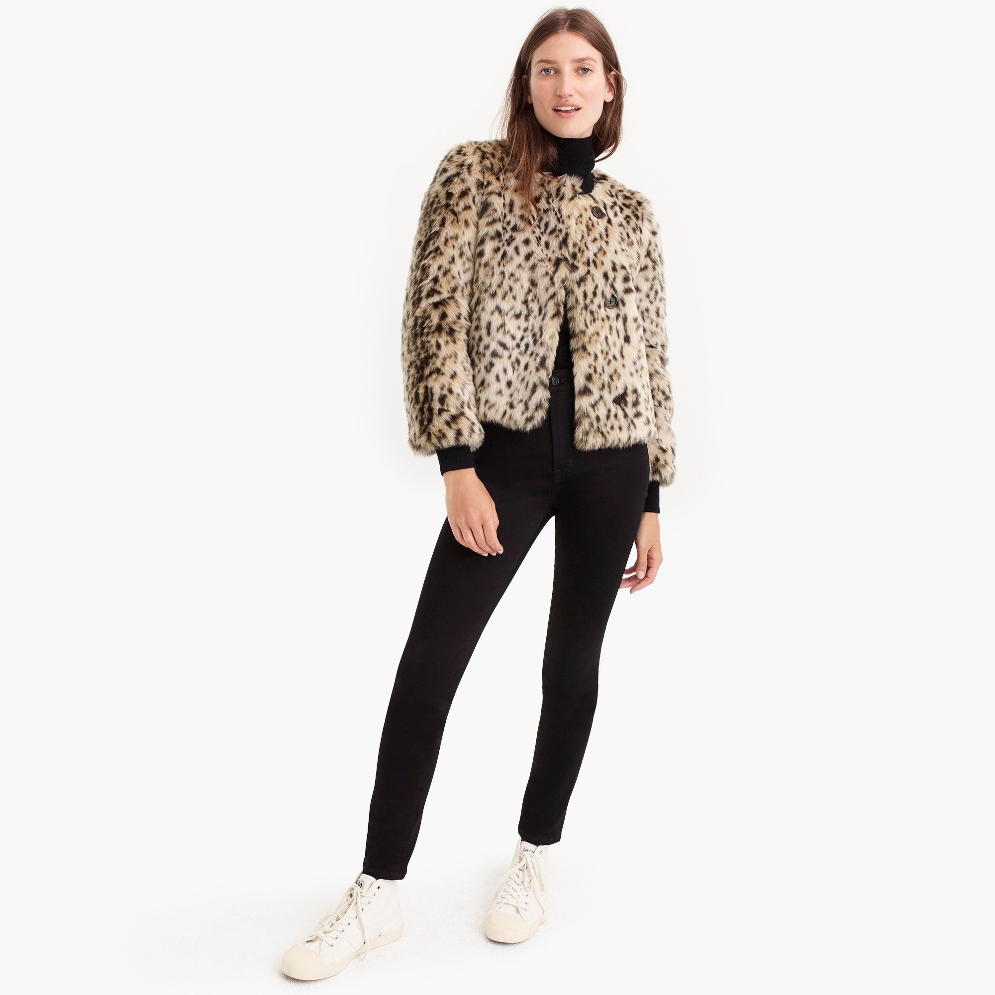 j crew leopard coat