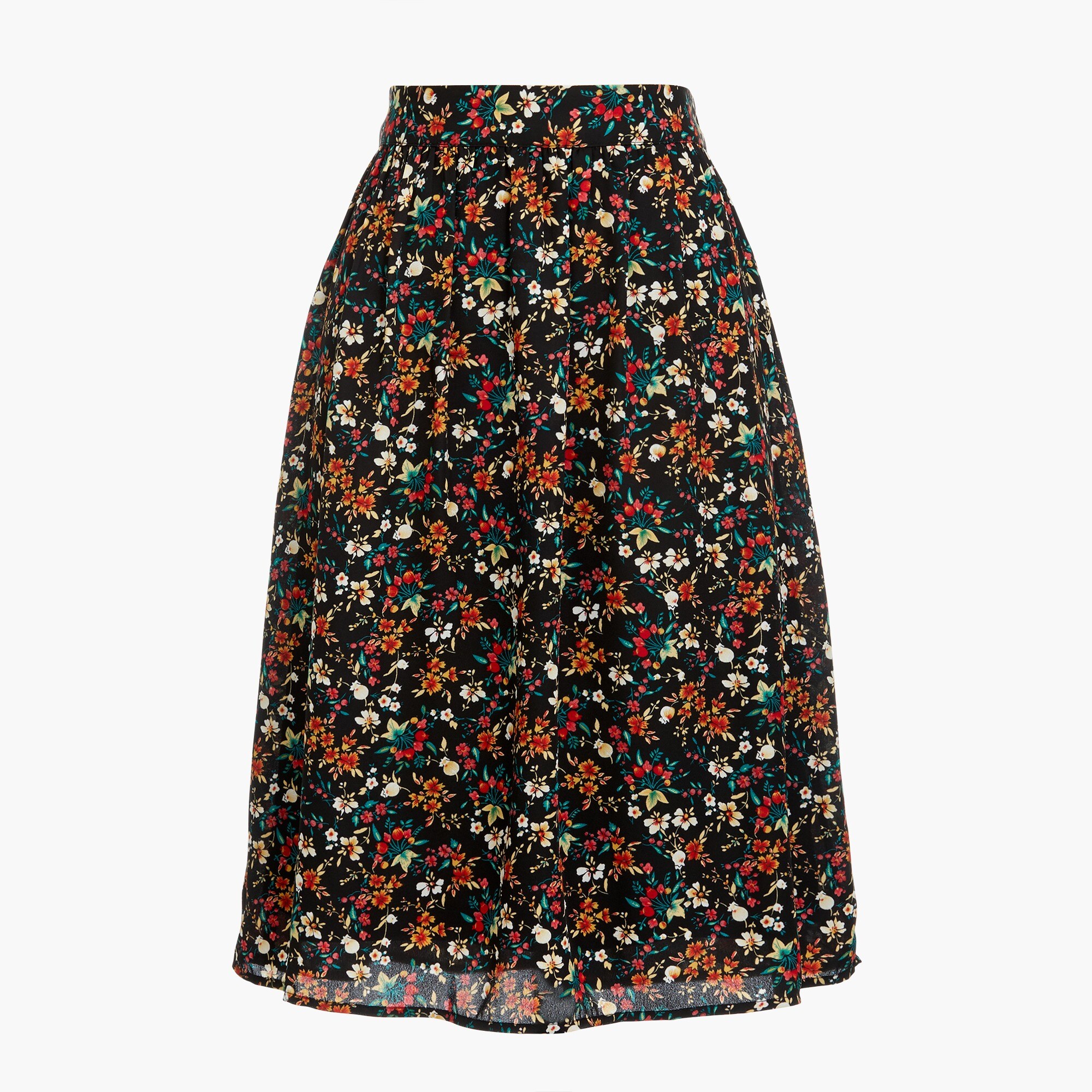 printed midi skirt for women