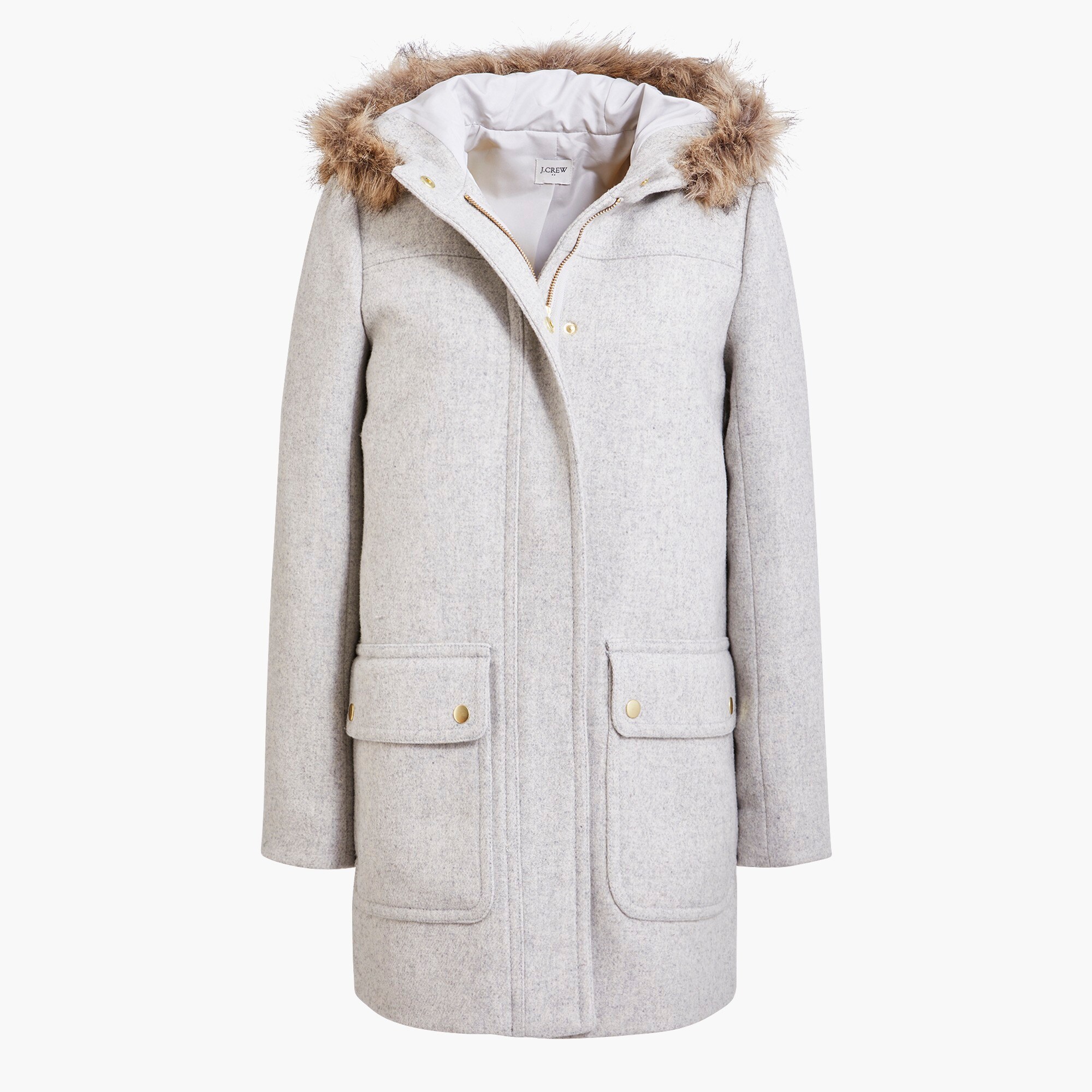新品　J.crew ウールコート　レディースUSサイズ8 New Lady Day Topcoat In Italian Double-cloth Wool Blend For Women