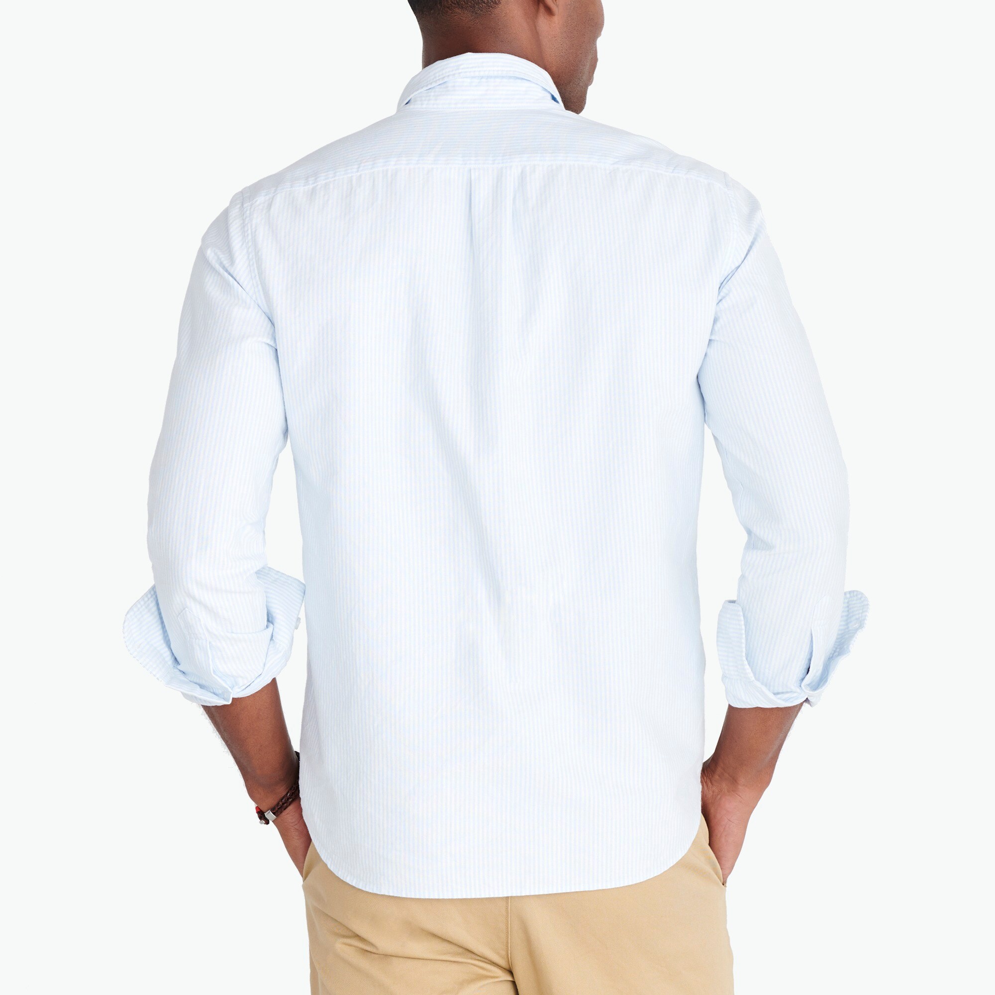 Untucked-fit slim flex oxford shirt