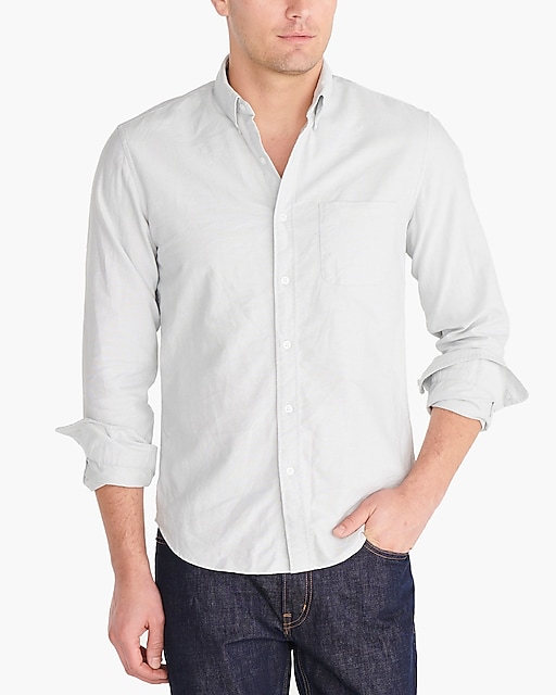mens Untucked-fit slim flex oxford shirt