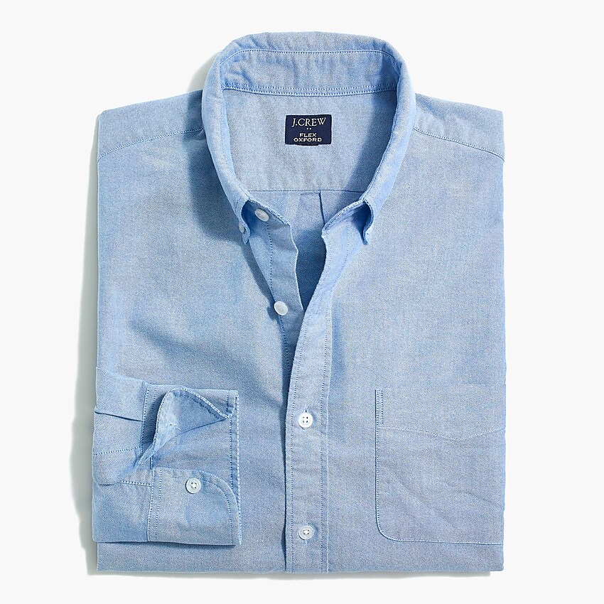 factory: flex oxford casual shirt for men, right side, view zoomed