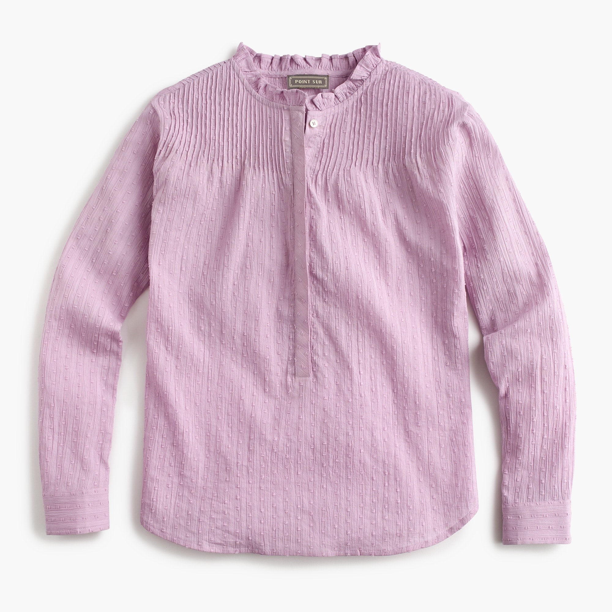 Point Sur ruffle classic popover shirt in clip dot