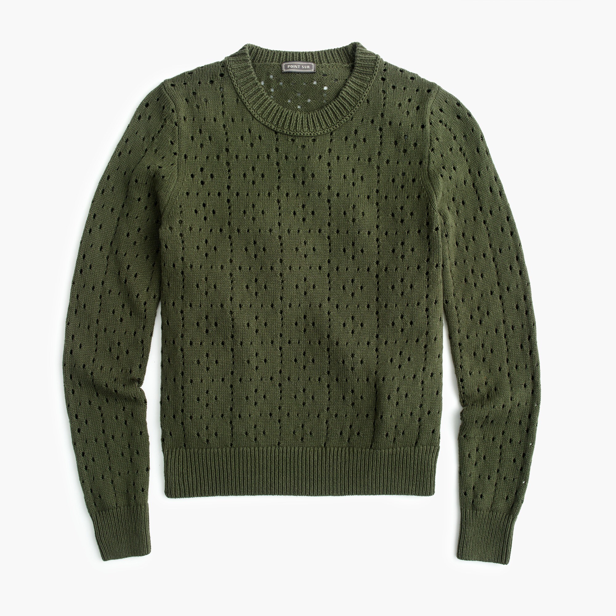 women's point sur allover pointelle crewneck sweater - women's sweaters