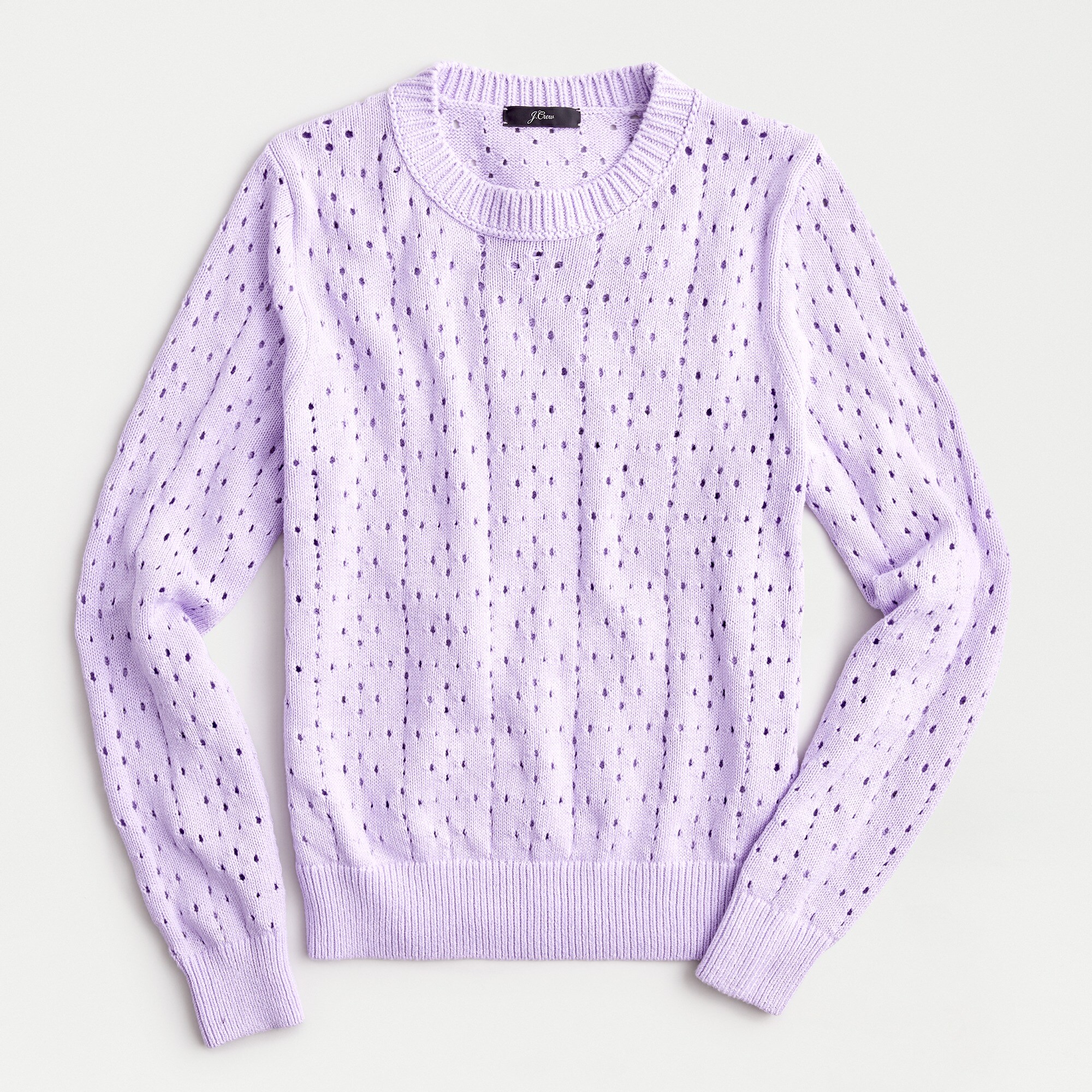 Point Sur allover pointelle crewneck sweater