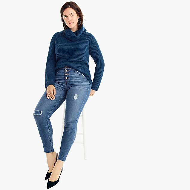ribbed turtleneck sweater : women pullovers