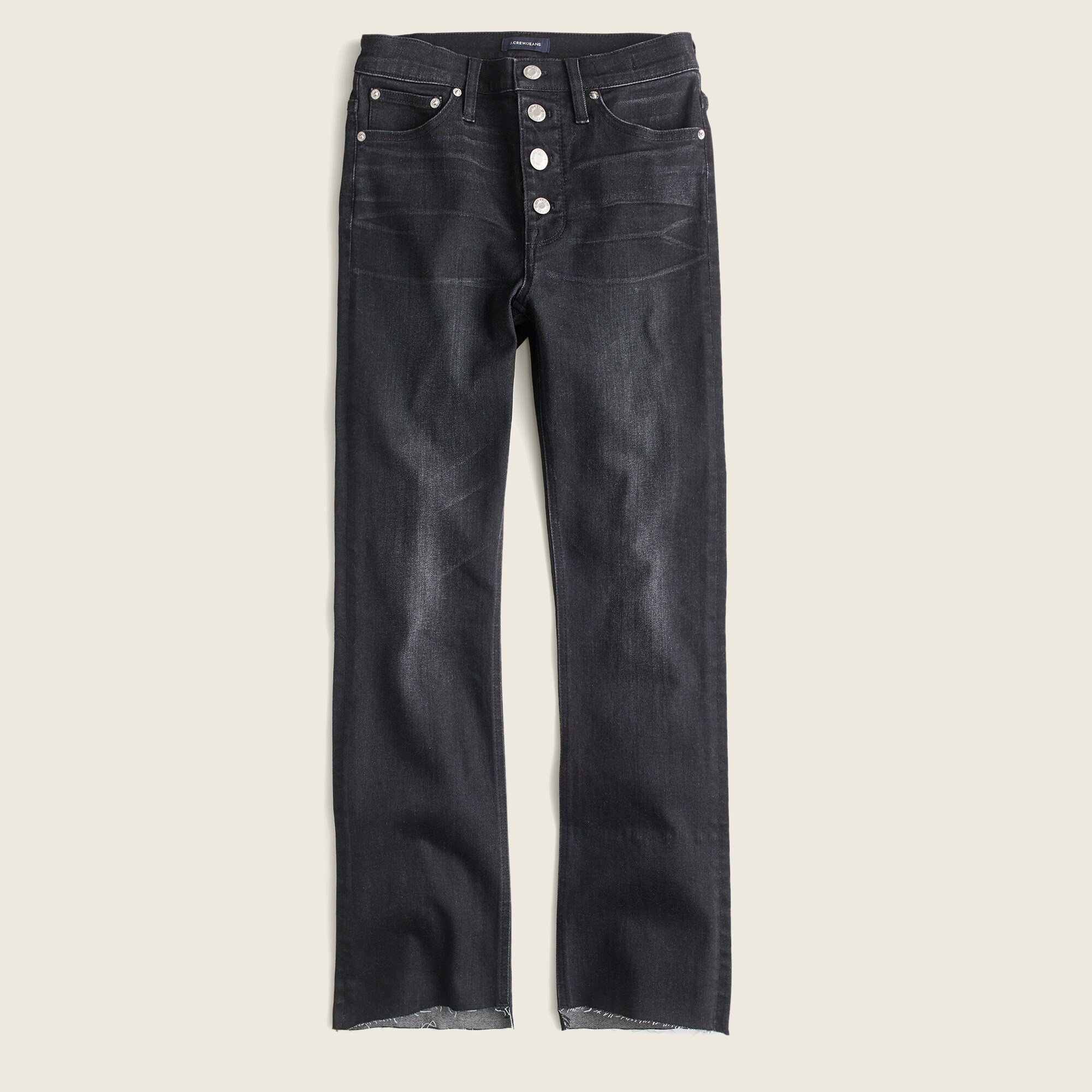 9" demi-boot crop jean in charcoal