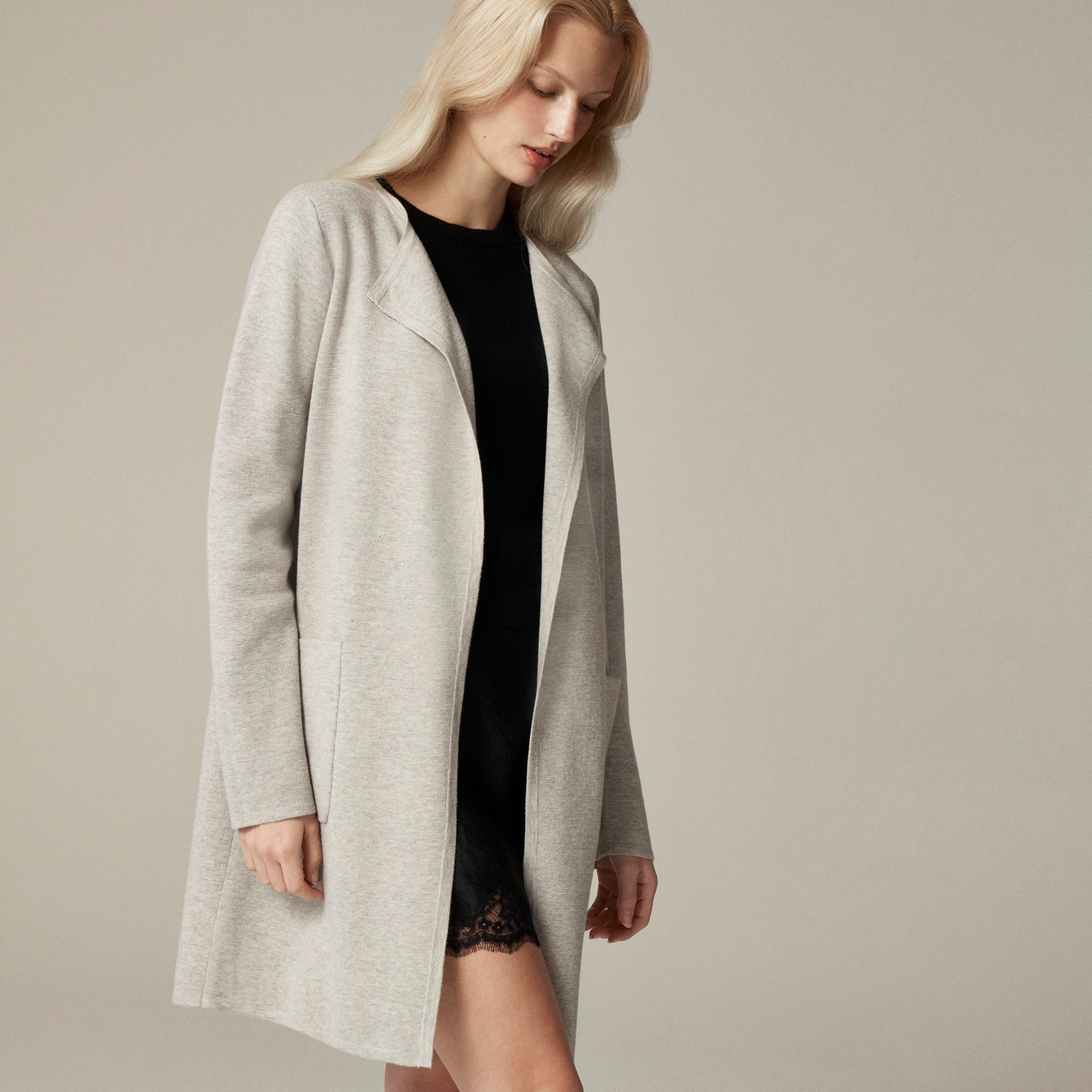 Juliette collarless sweater-blazer