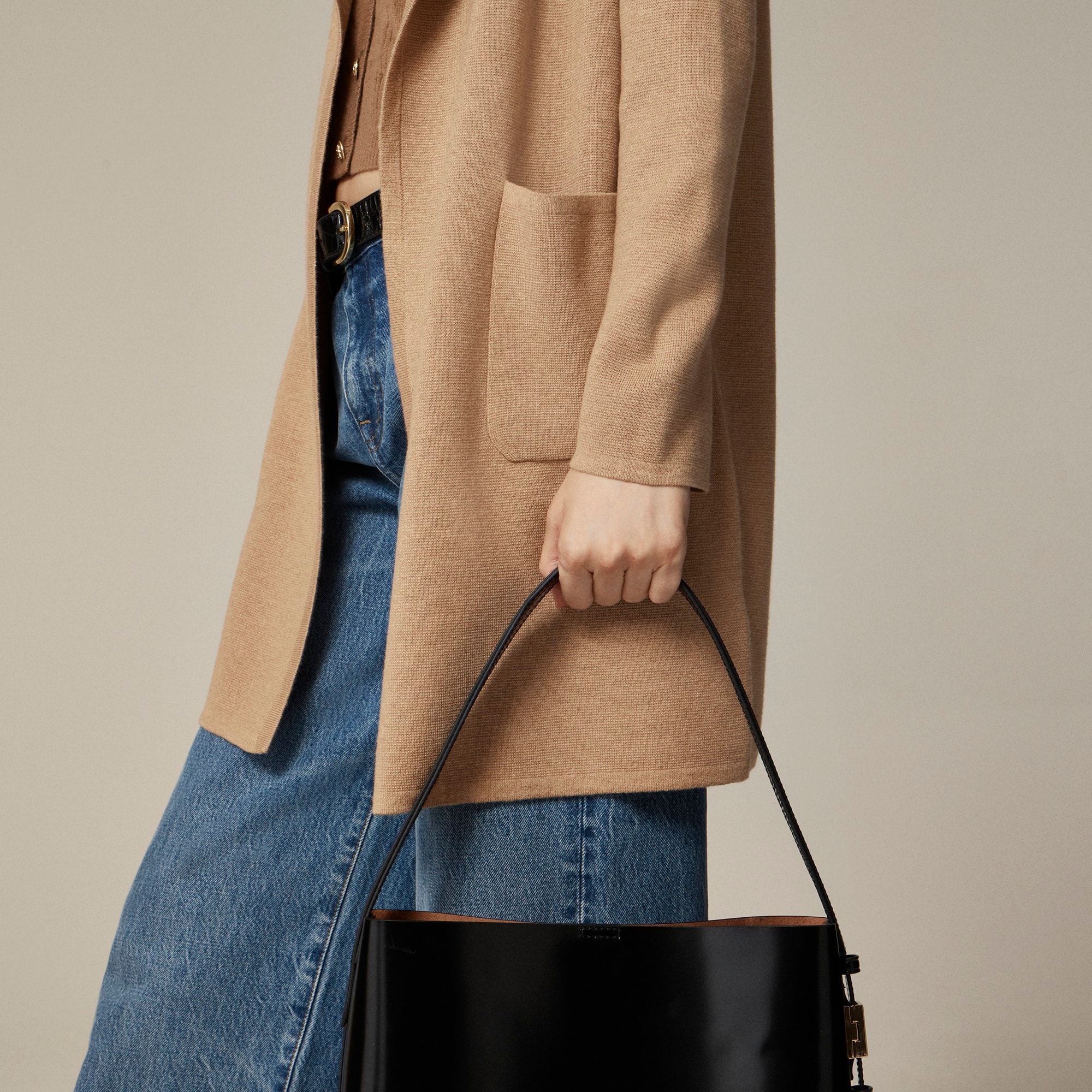 Juliette collarless sweater-blazer