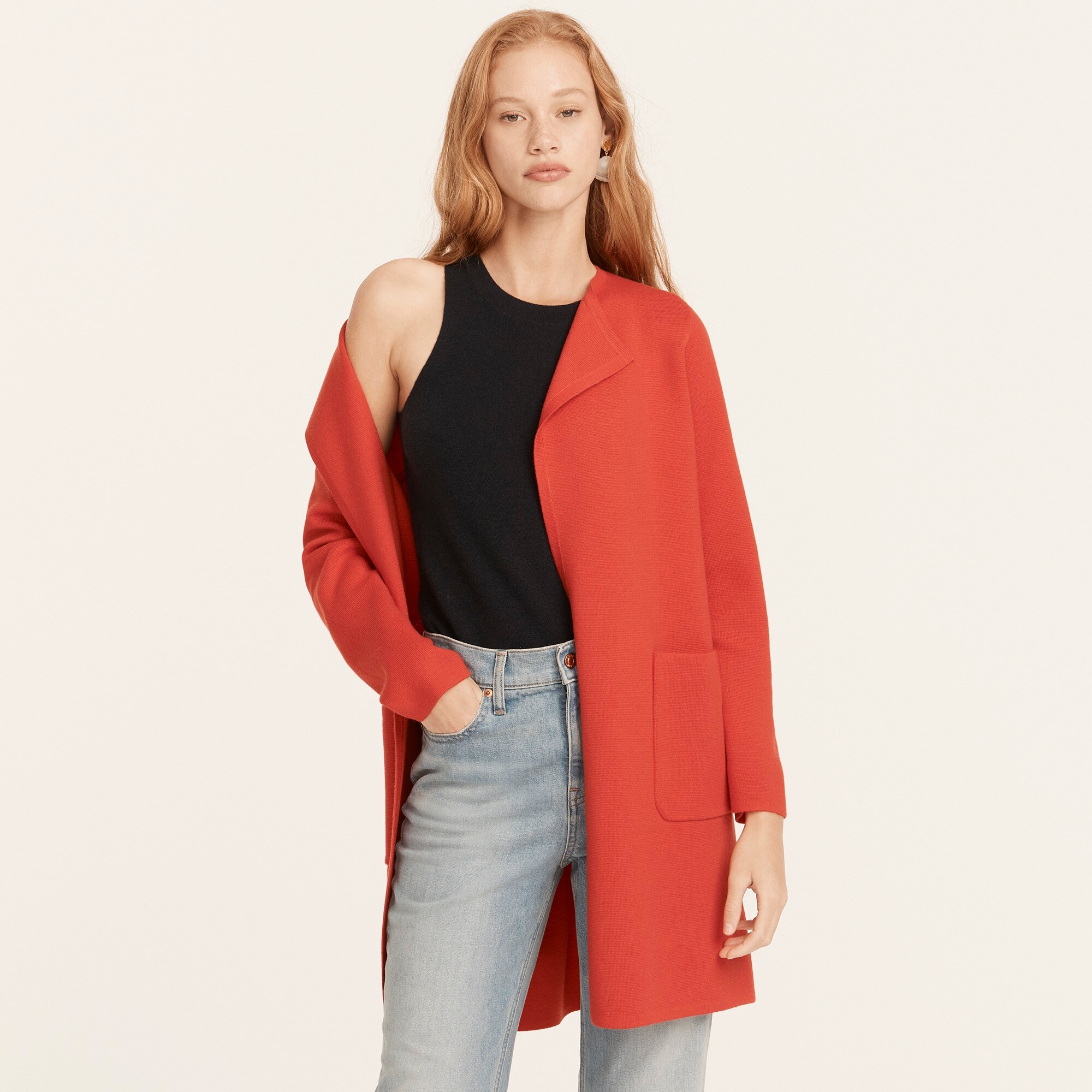 Juliette collarless sweater-blazer