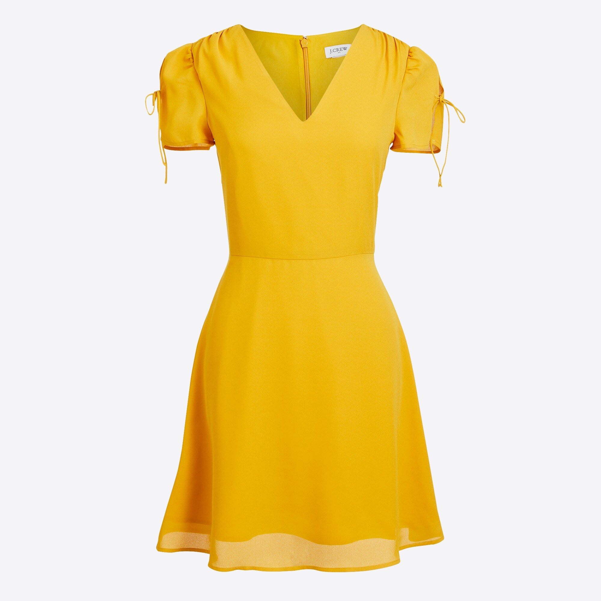 Short-sleeve tie-shoulder dress