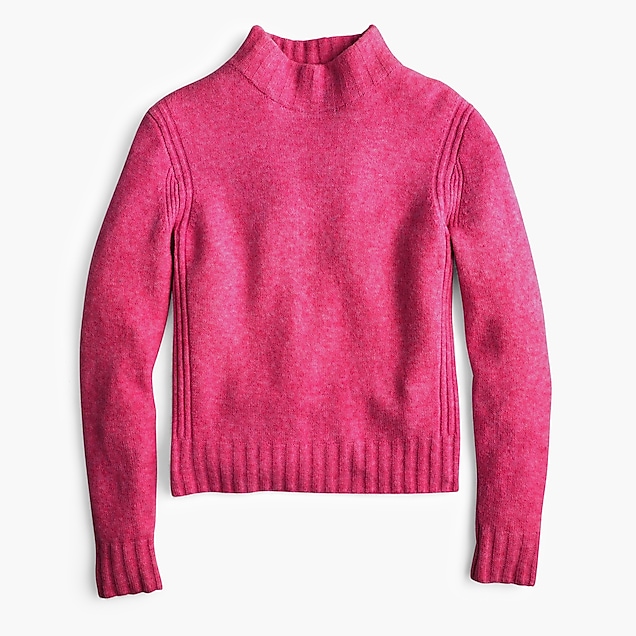 Mockneck sweater in supersoft yarn