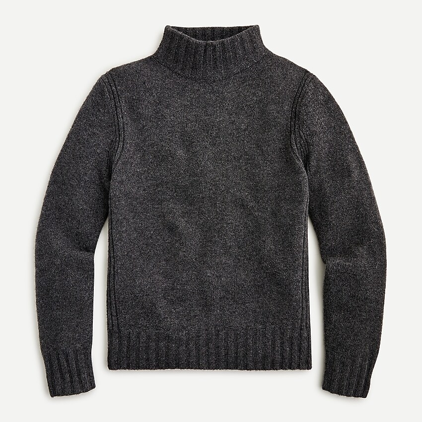 j.crew: mockneck sweater in supersoft yarn for women, right side, view zoomed
